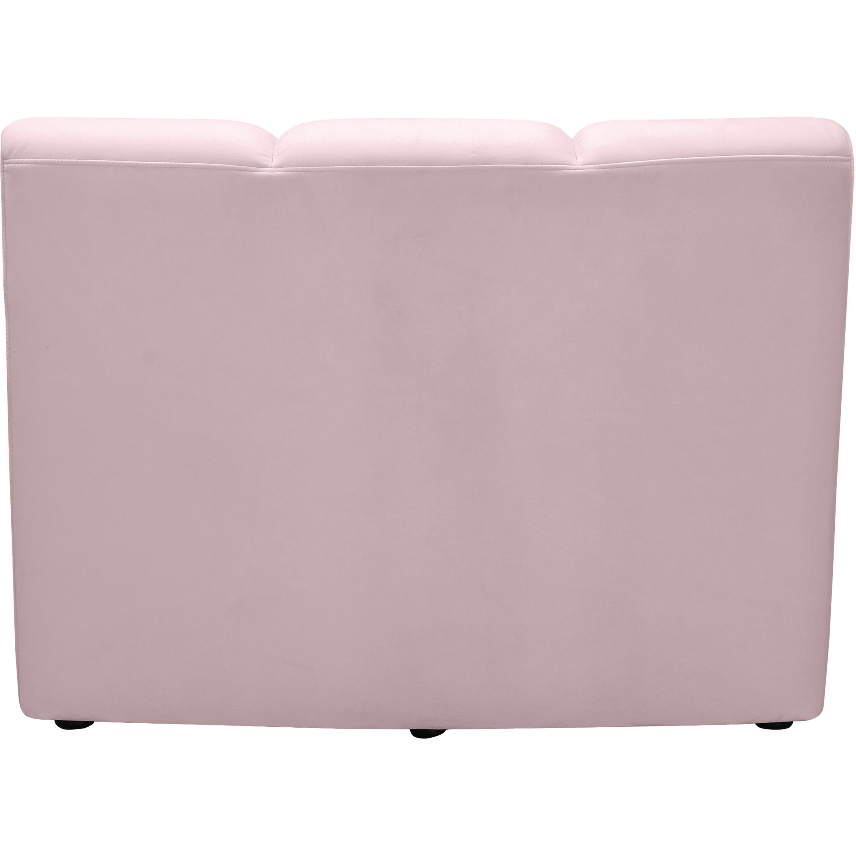 Meridian Infinity Pink Velvet Modular Chair