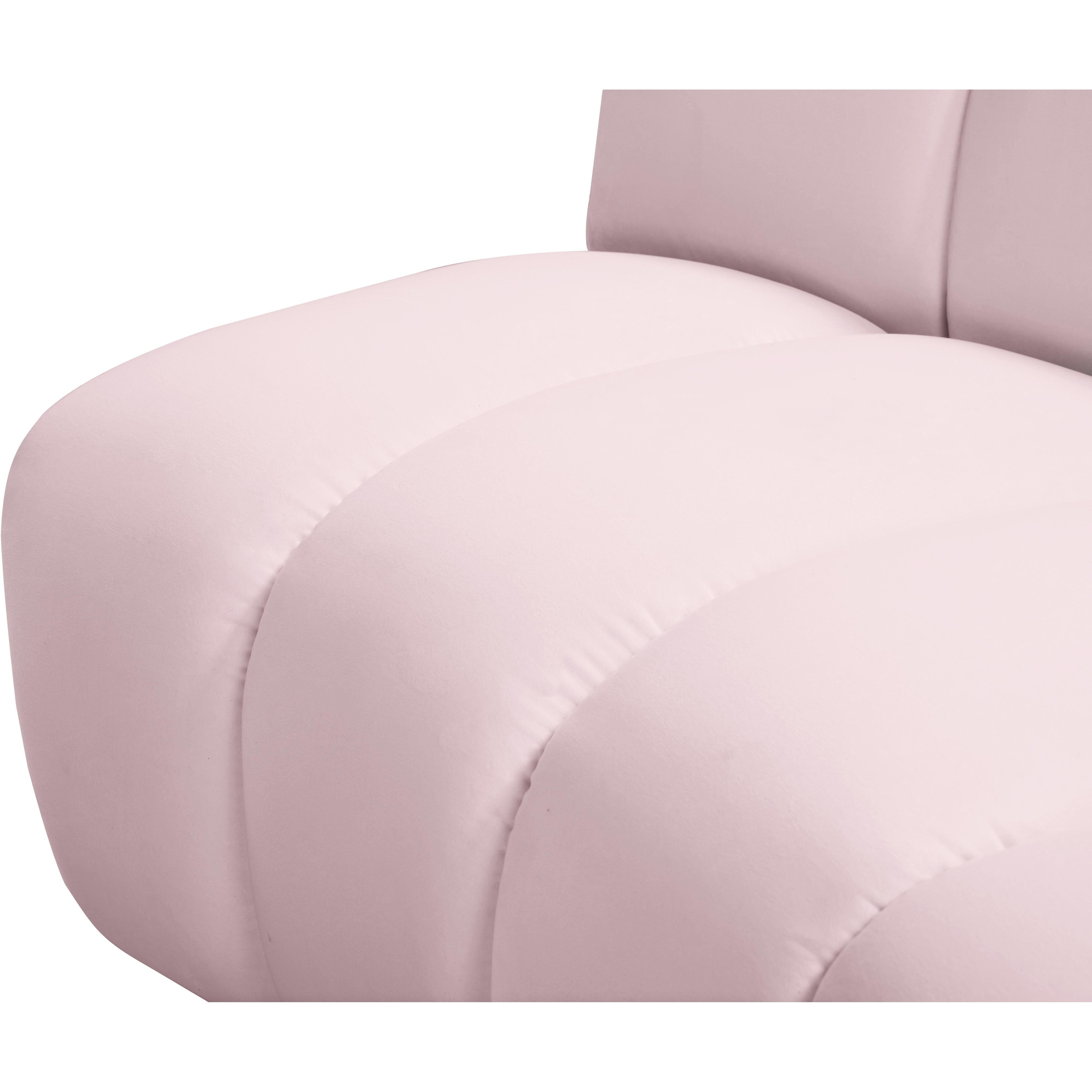 Meridian Infinity Pink Velvet Modular Chair