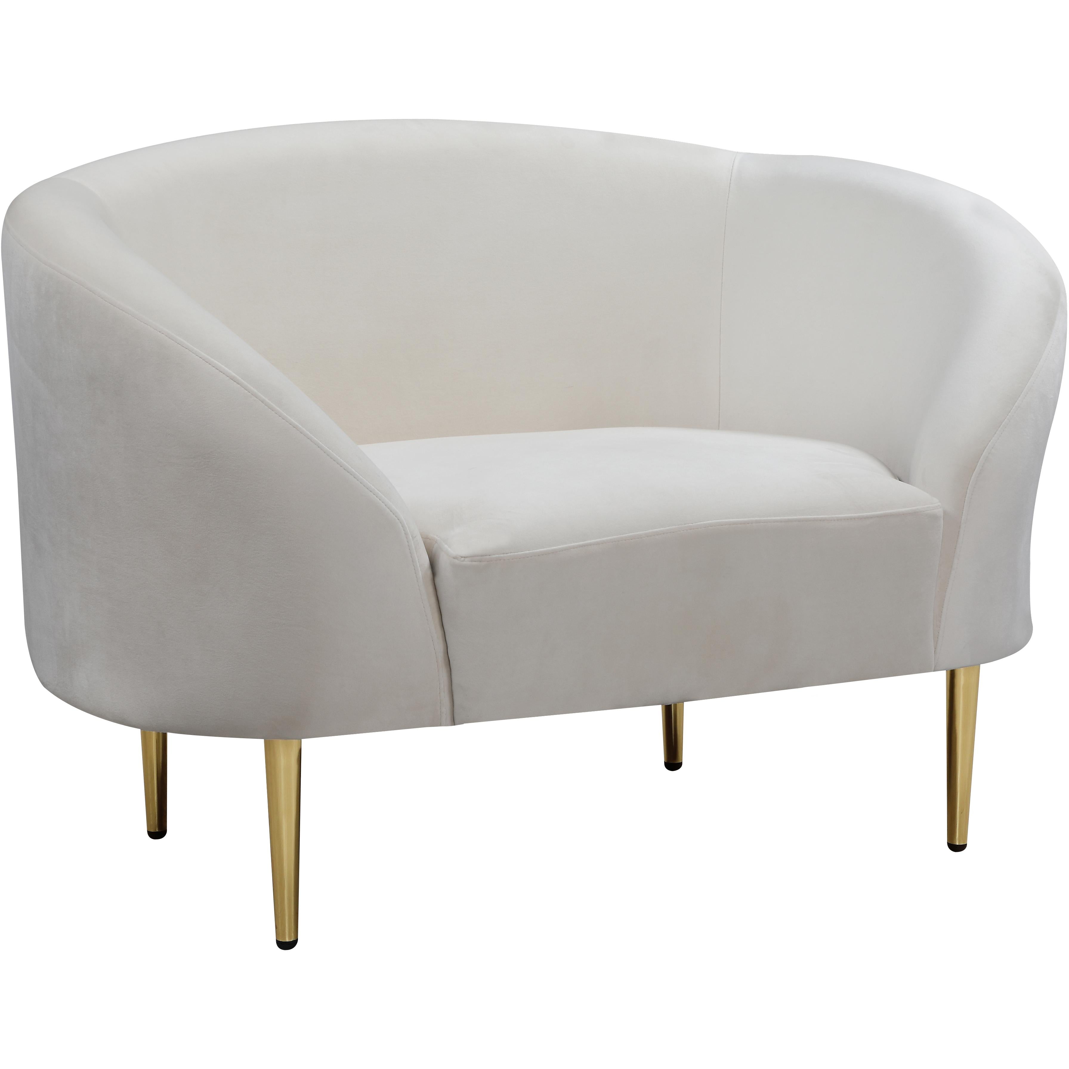 Meridian Ritz Cream Velvet Chair