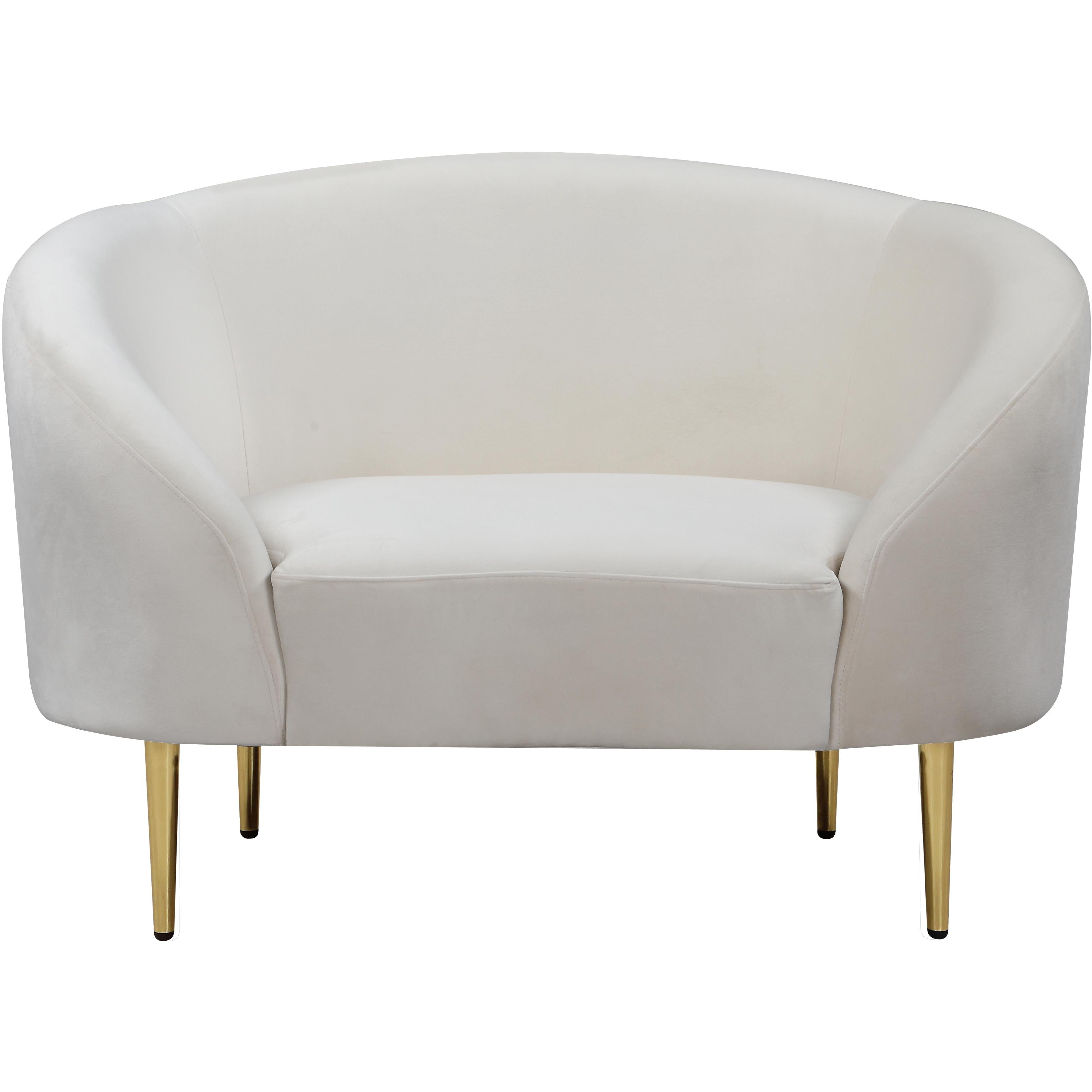 Meridian Ritz Cream Velvet Chair