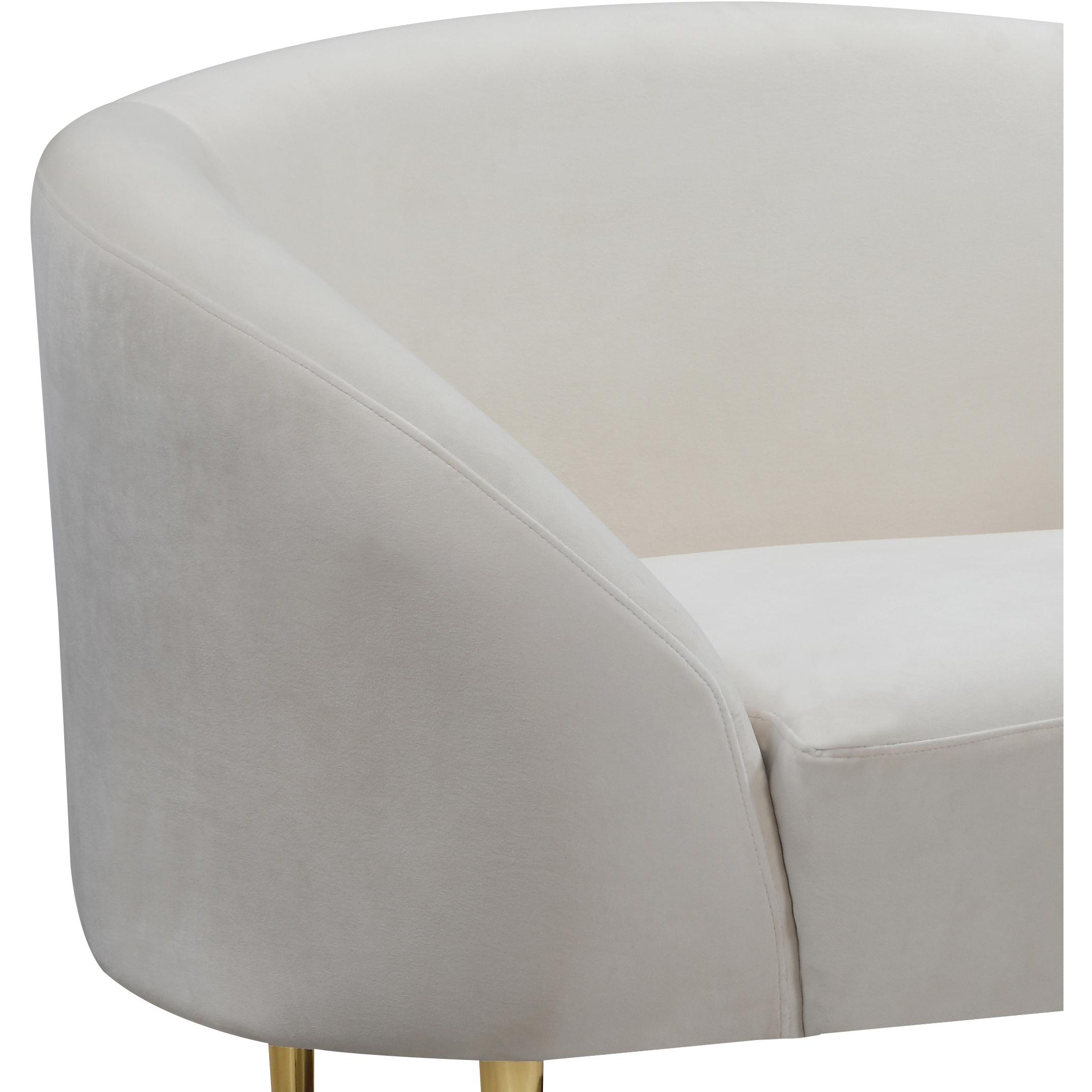 Meridian Ritz Cream Velvet Chair