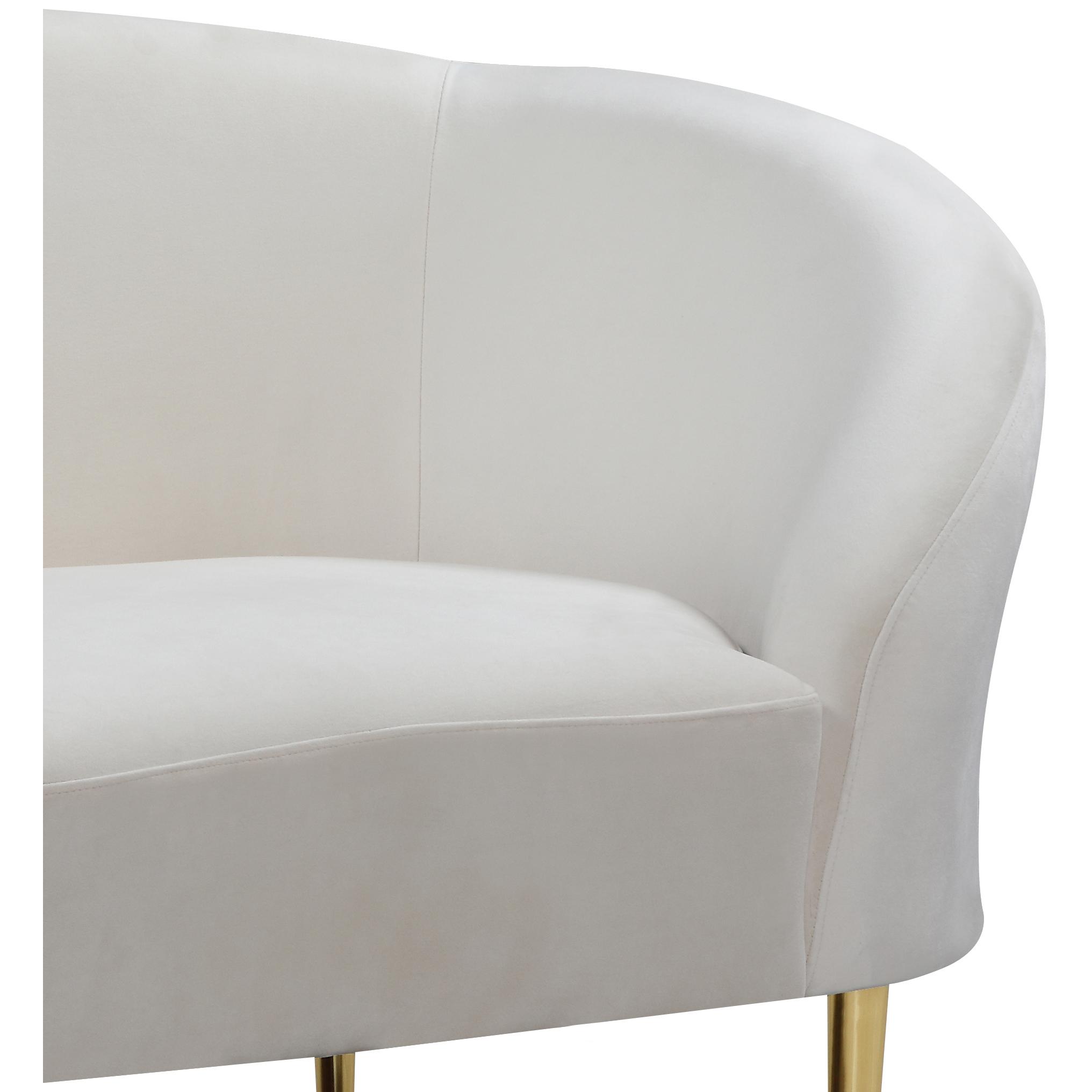 Meridian Ritz Cream Velvet Chair