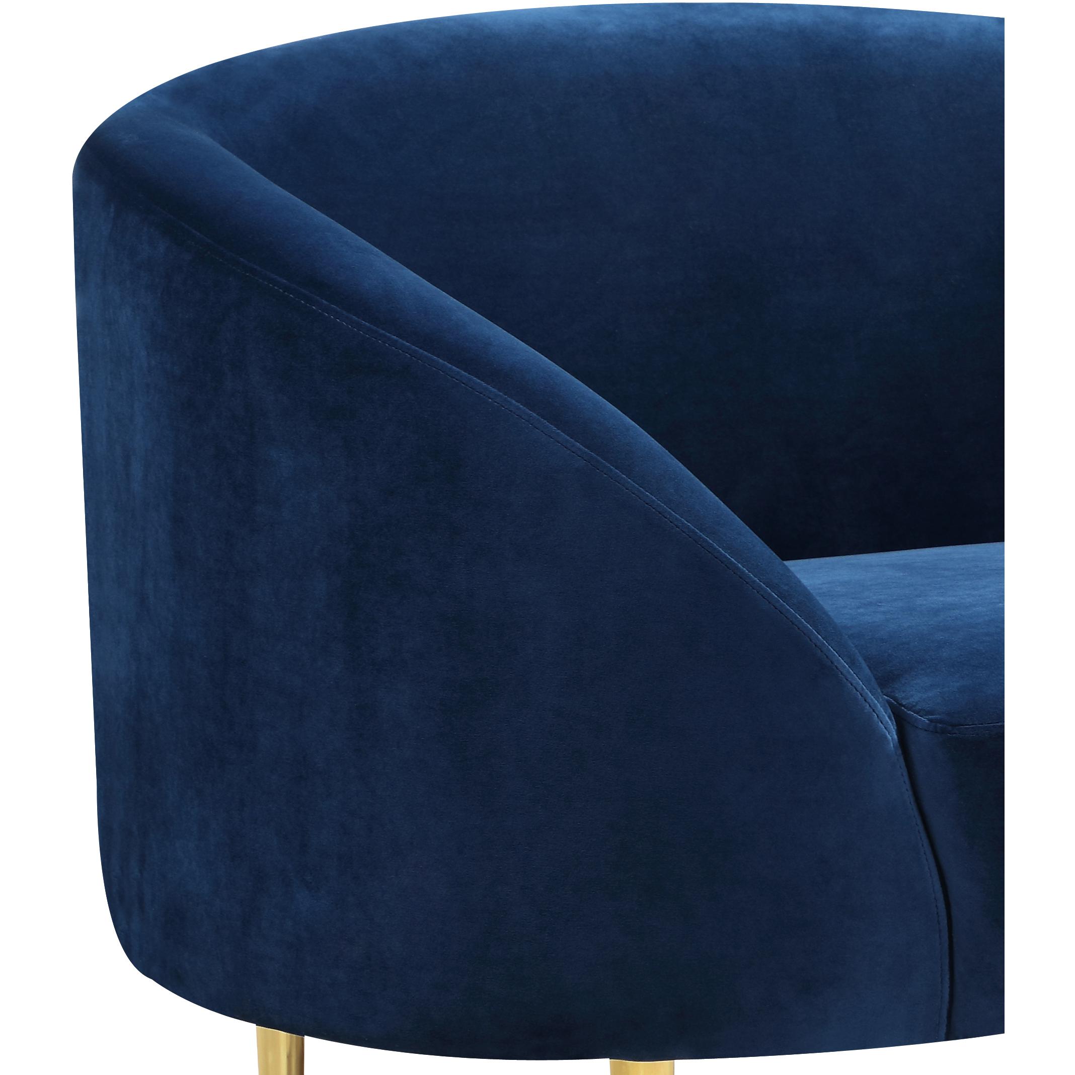 Meridian Ritz Navy Velvet Chair