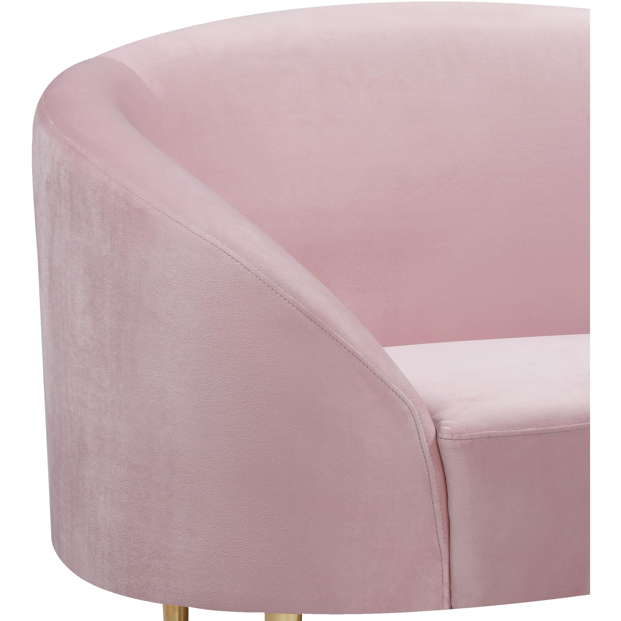 Meridian Ritz Pink Velvet Chair
