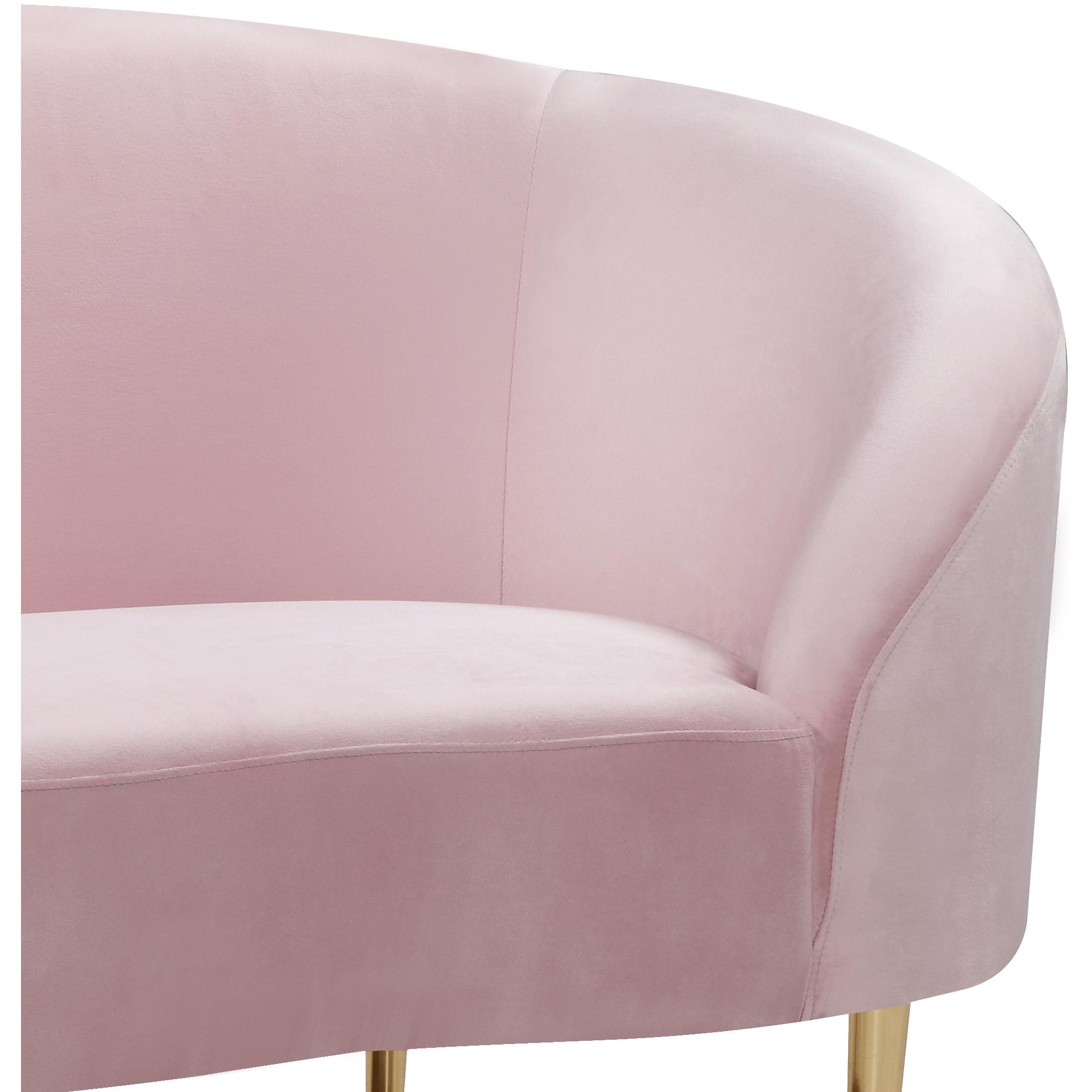 Meridian Ritz Pink Velvet Chair