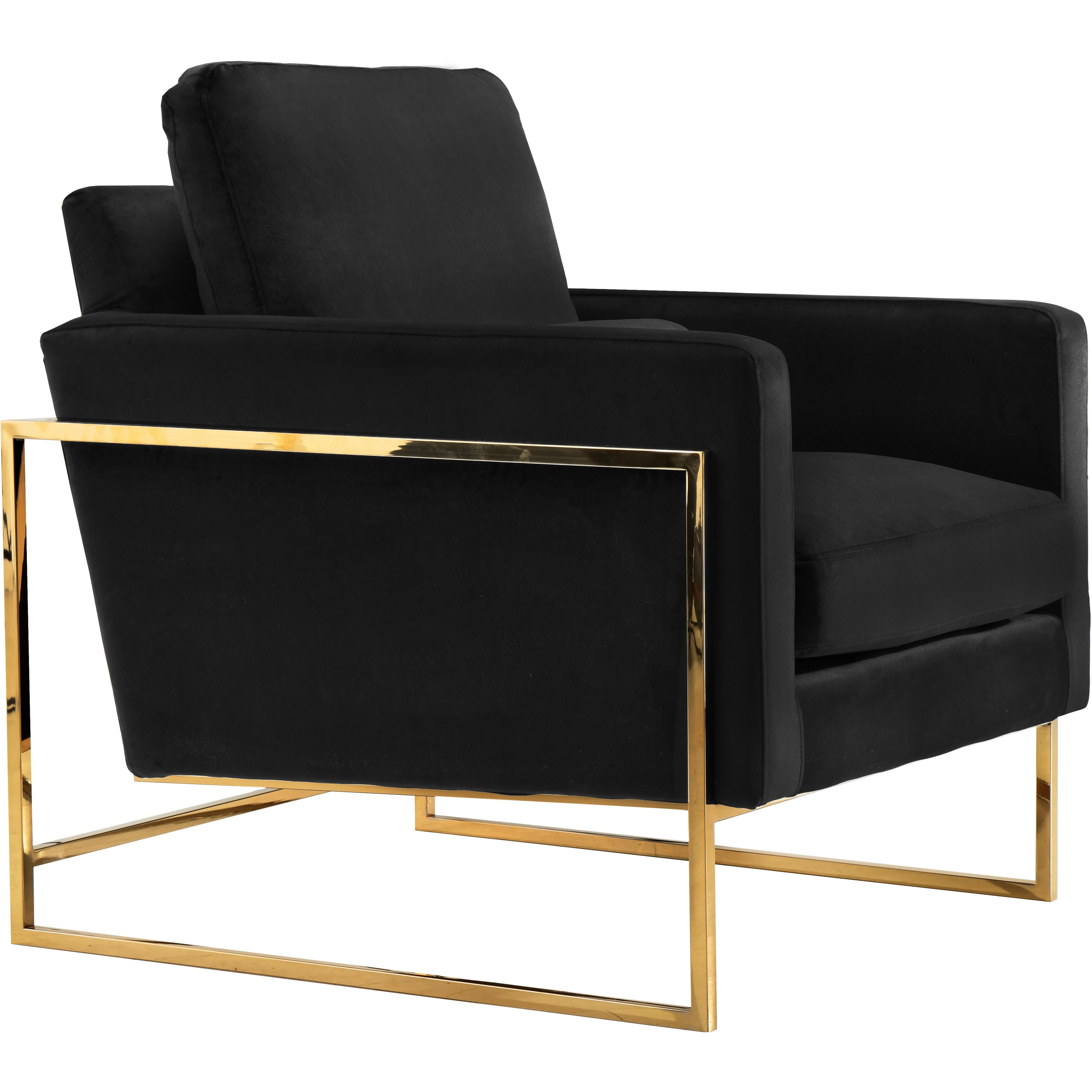 Meridian Mila Black Velvet Chair