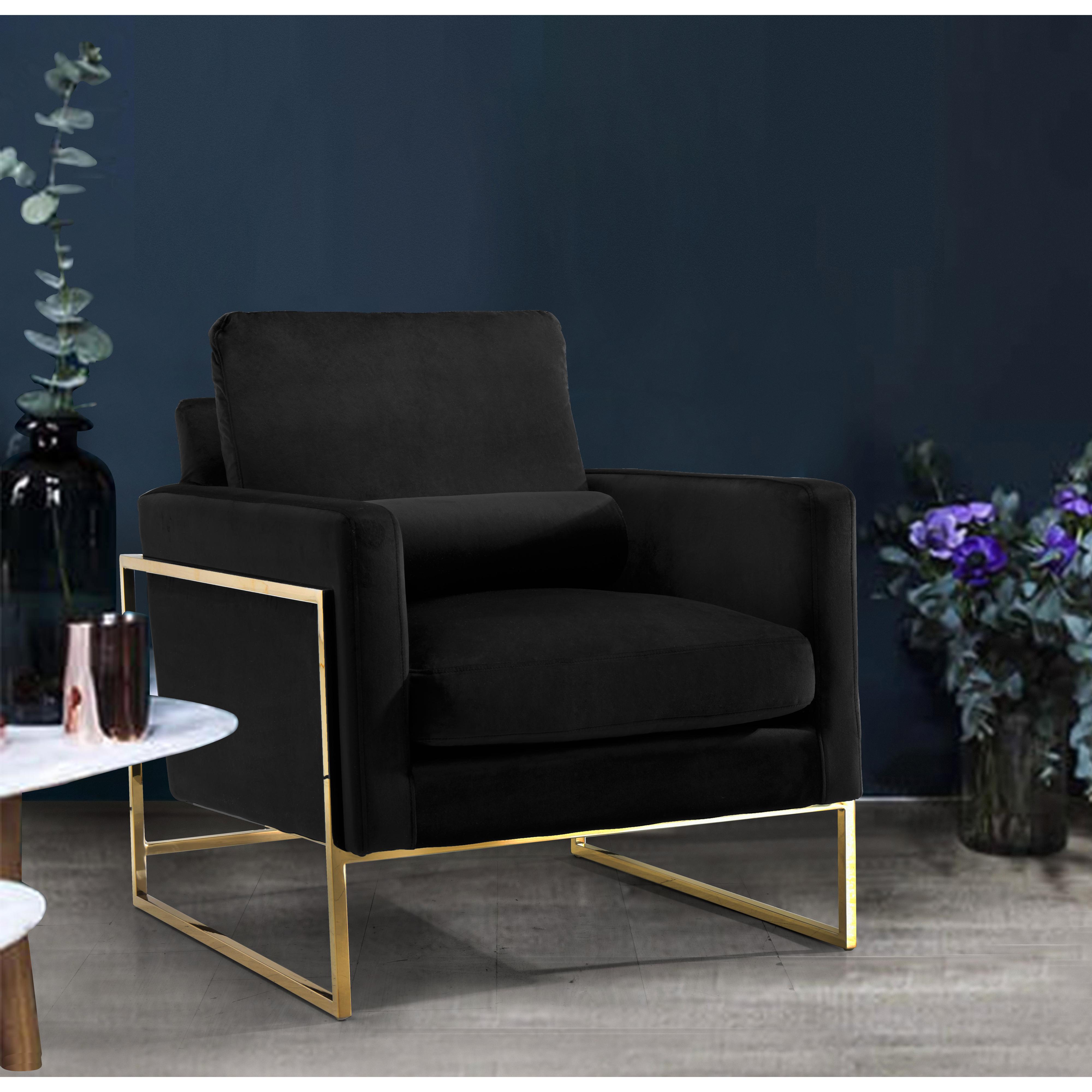Meridian Mila Black Velvet Chair