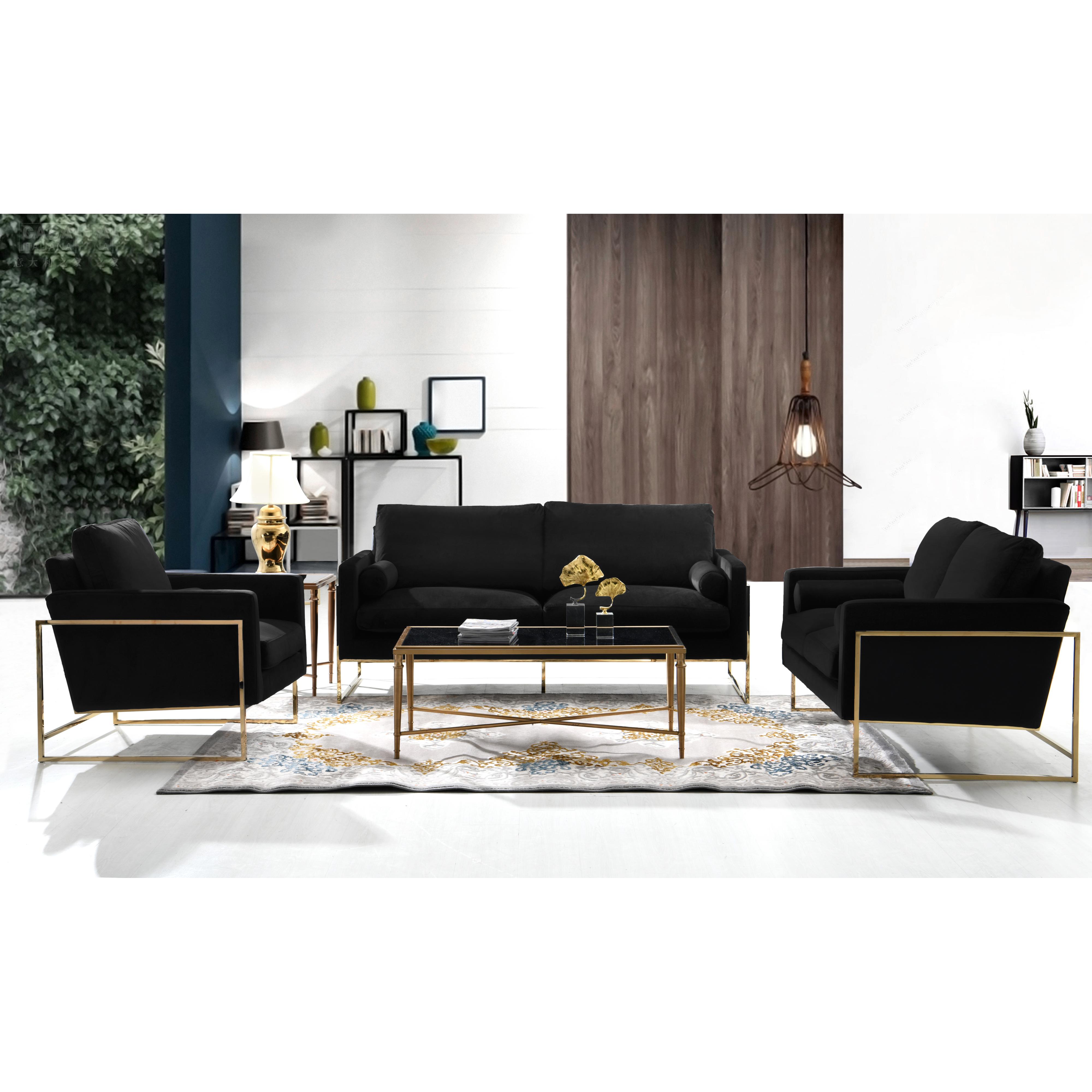 Meridian Mila Black Velvet Chair