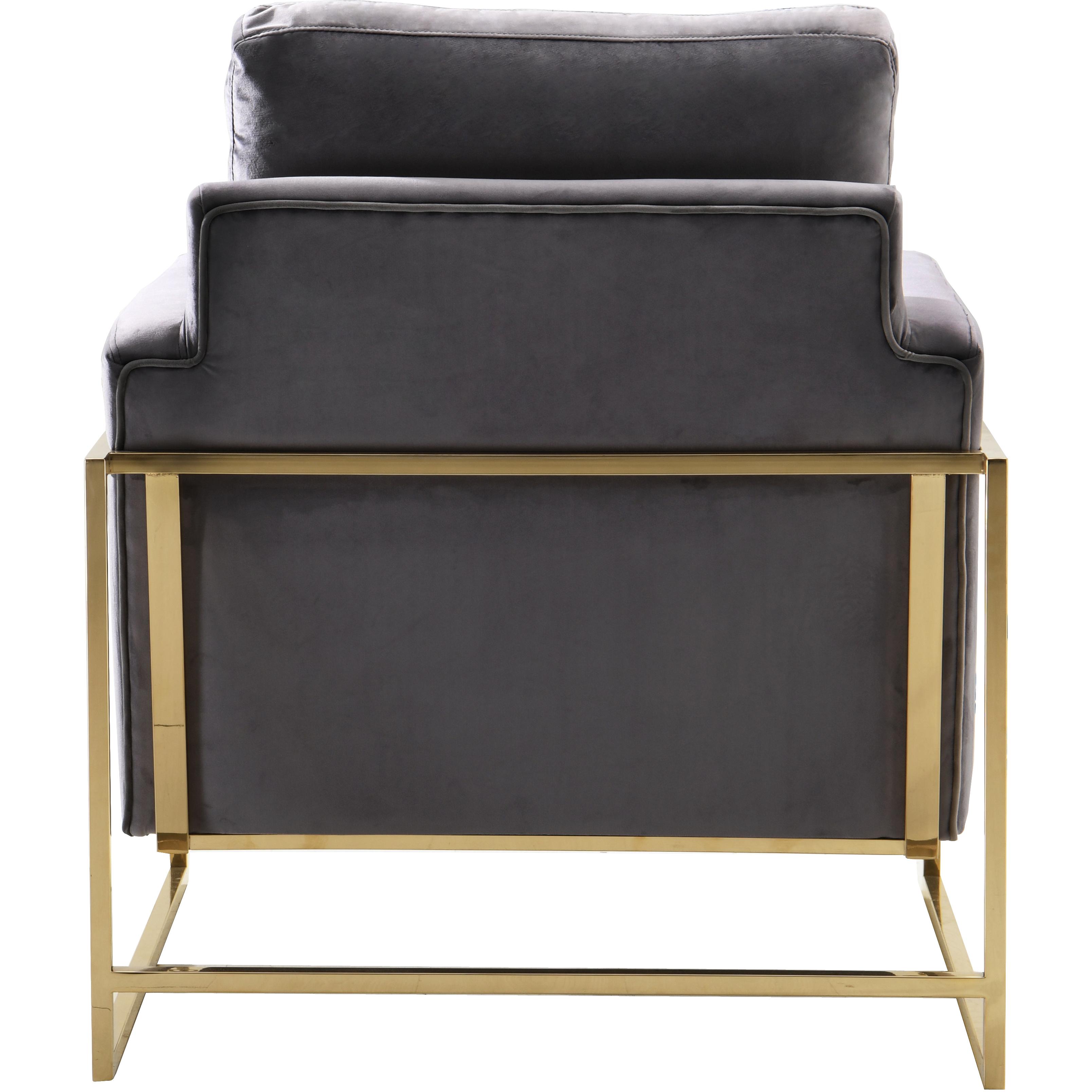 Meridian Mila Grey Velvet Chair