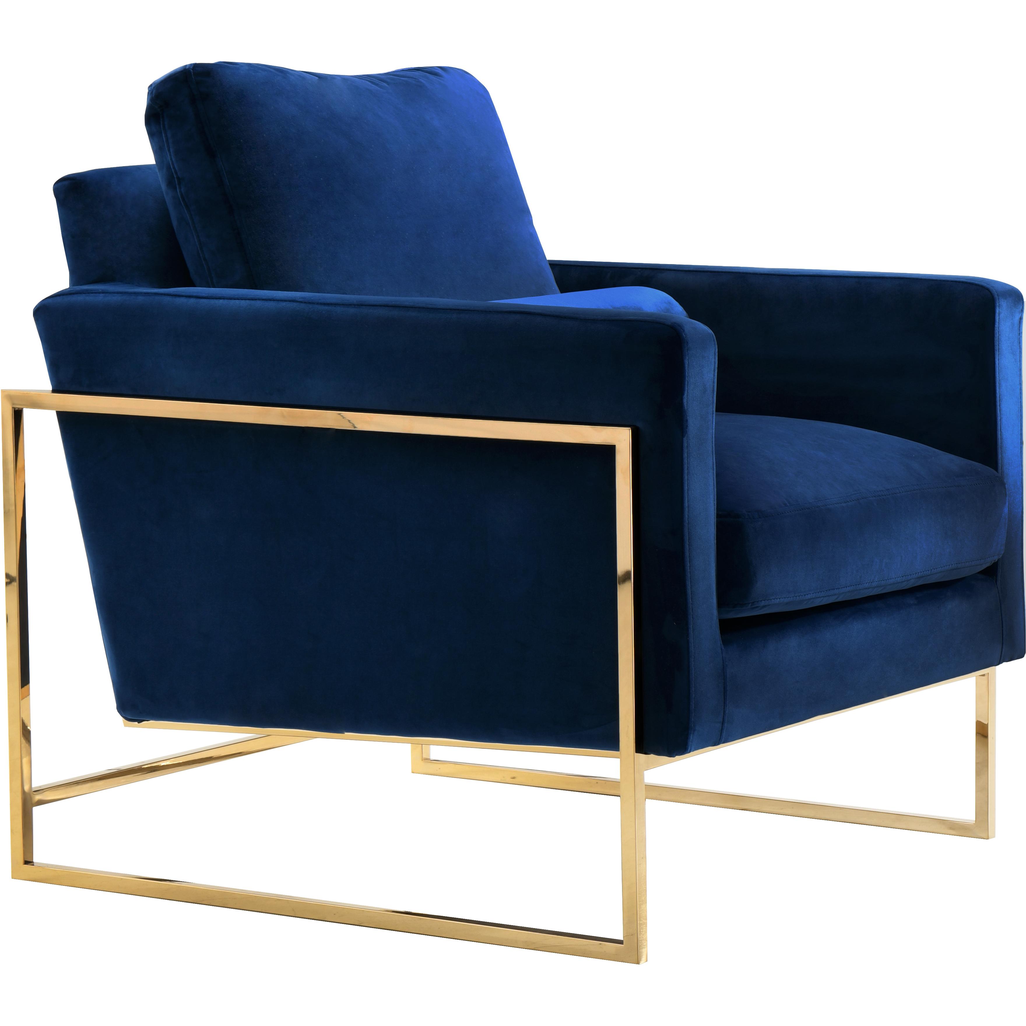 Meridian Mila Navy Velvet Chair