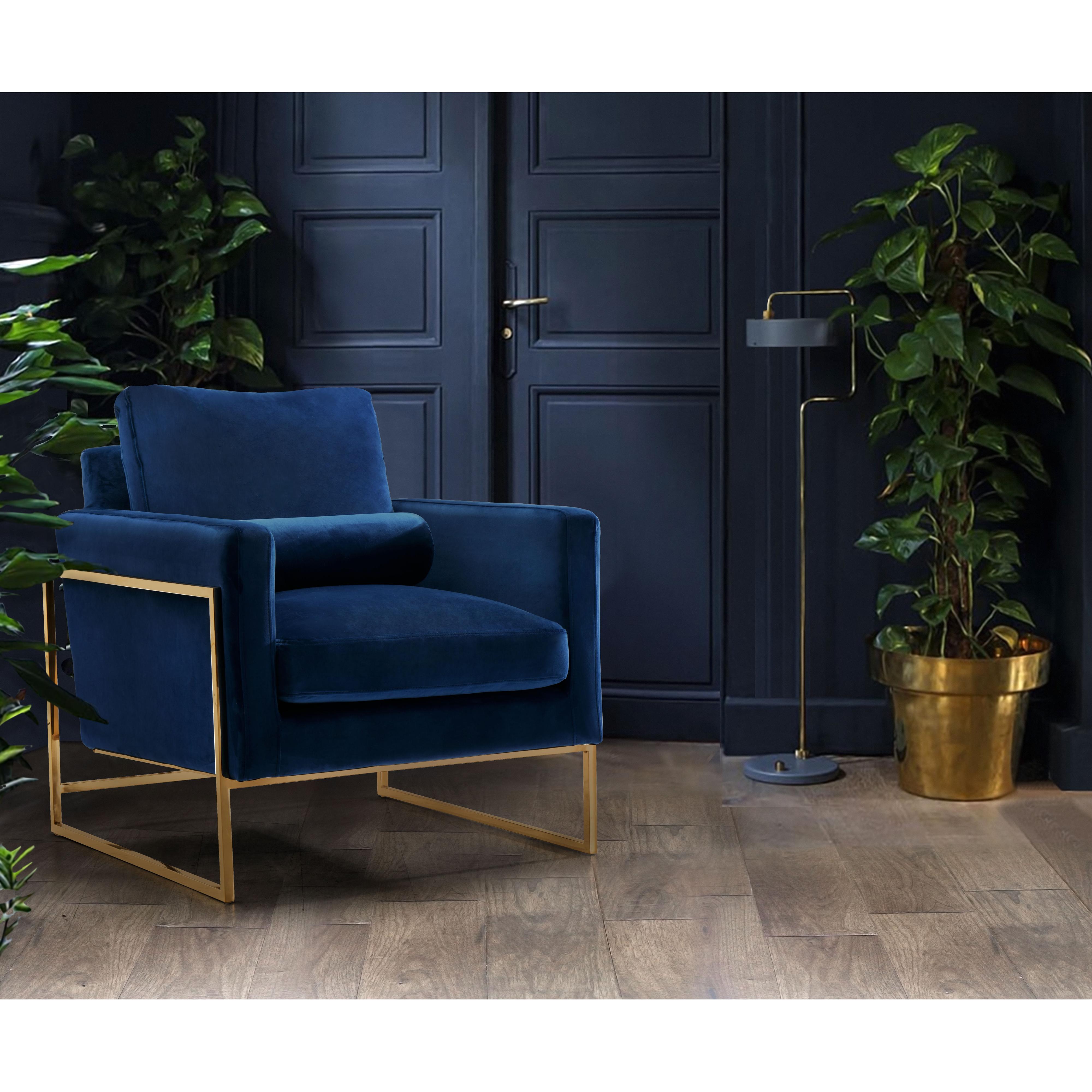 Meridian Mila Navy Velvet Chair