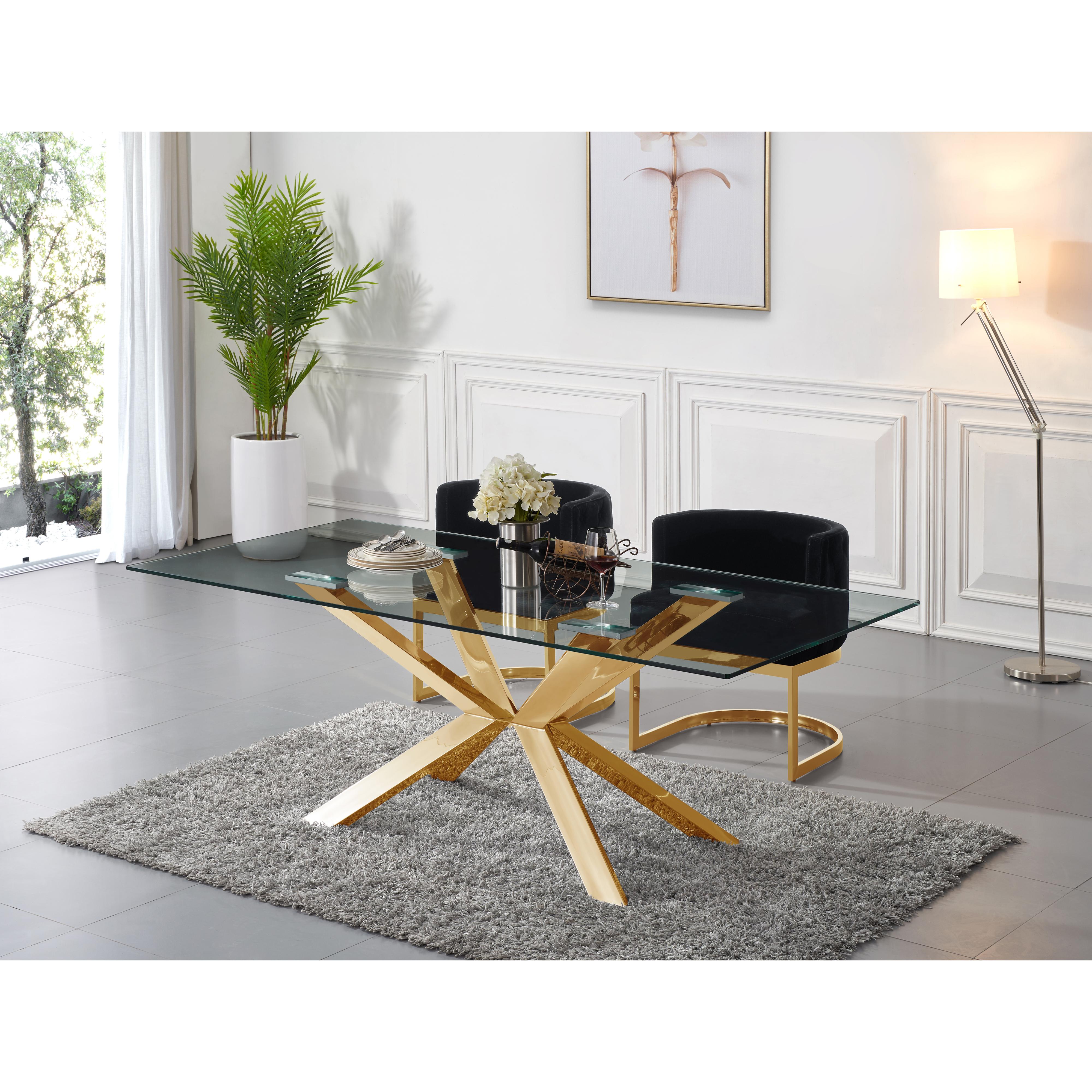 Meridian Gianna Black Velvet Dining Chair
