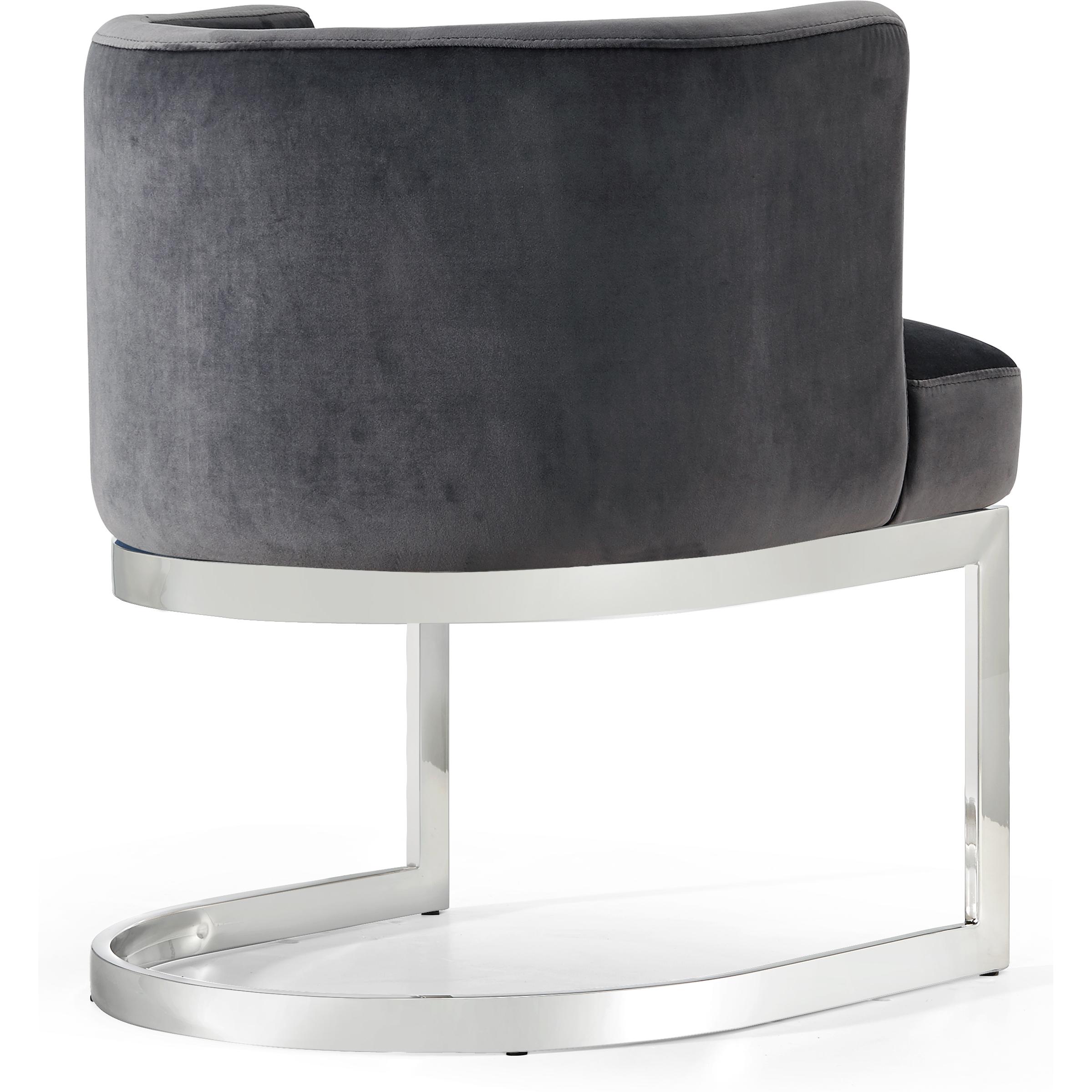 Meridian Gianna Grey Velvet Dining Chair