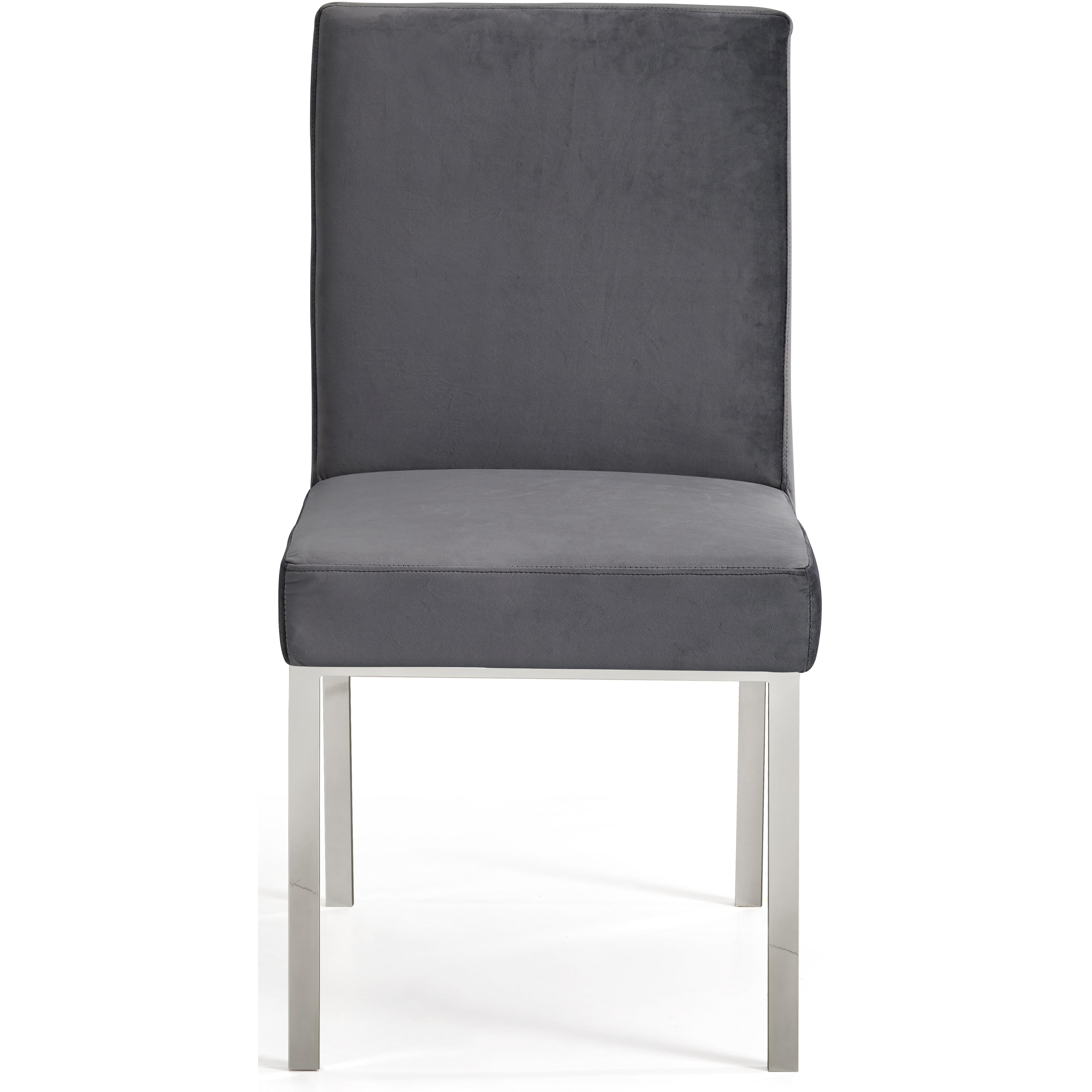 Meridian Opal Grey Velvet Dining Chair