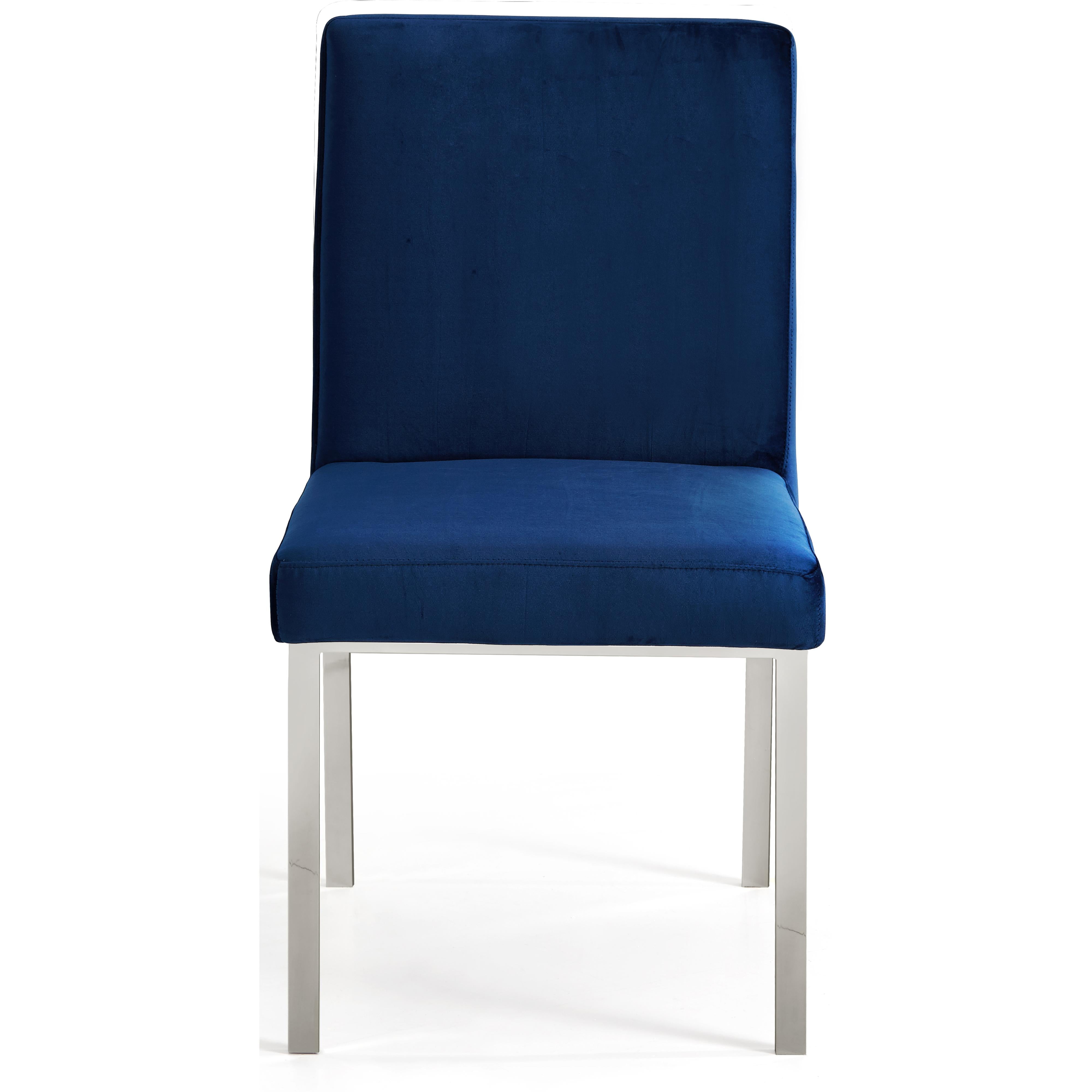 Meridian Opal Navy Velvet Dining Chair