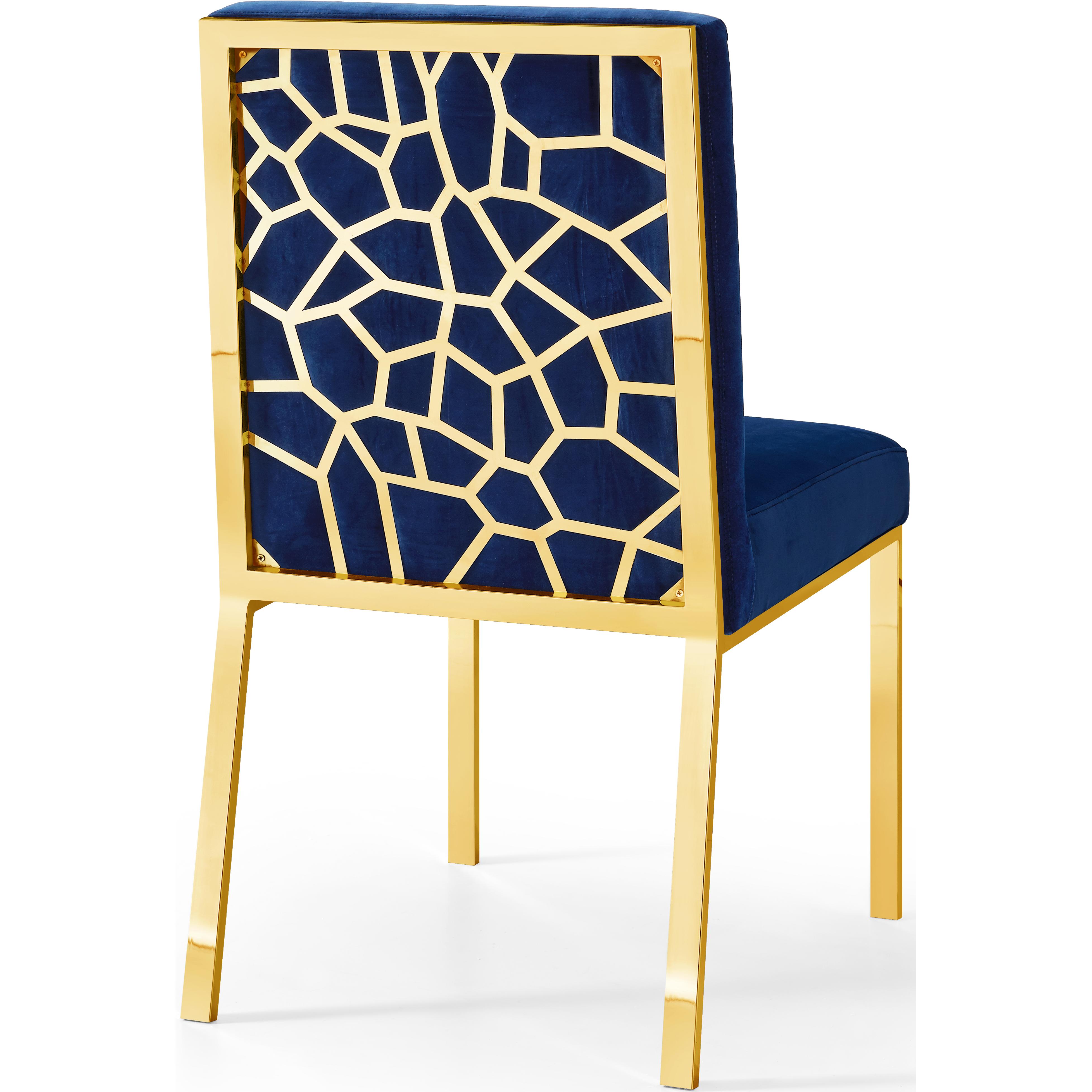 Meridian Opal Navy Velvet Dining Chair