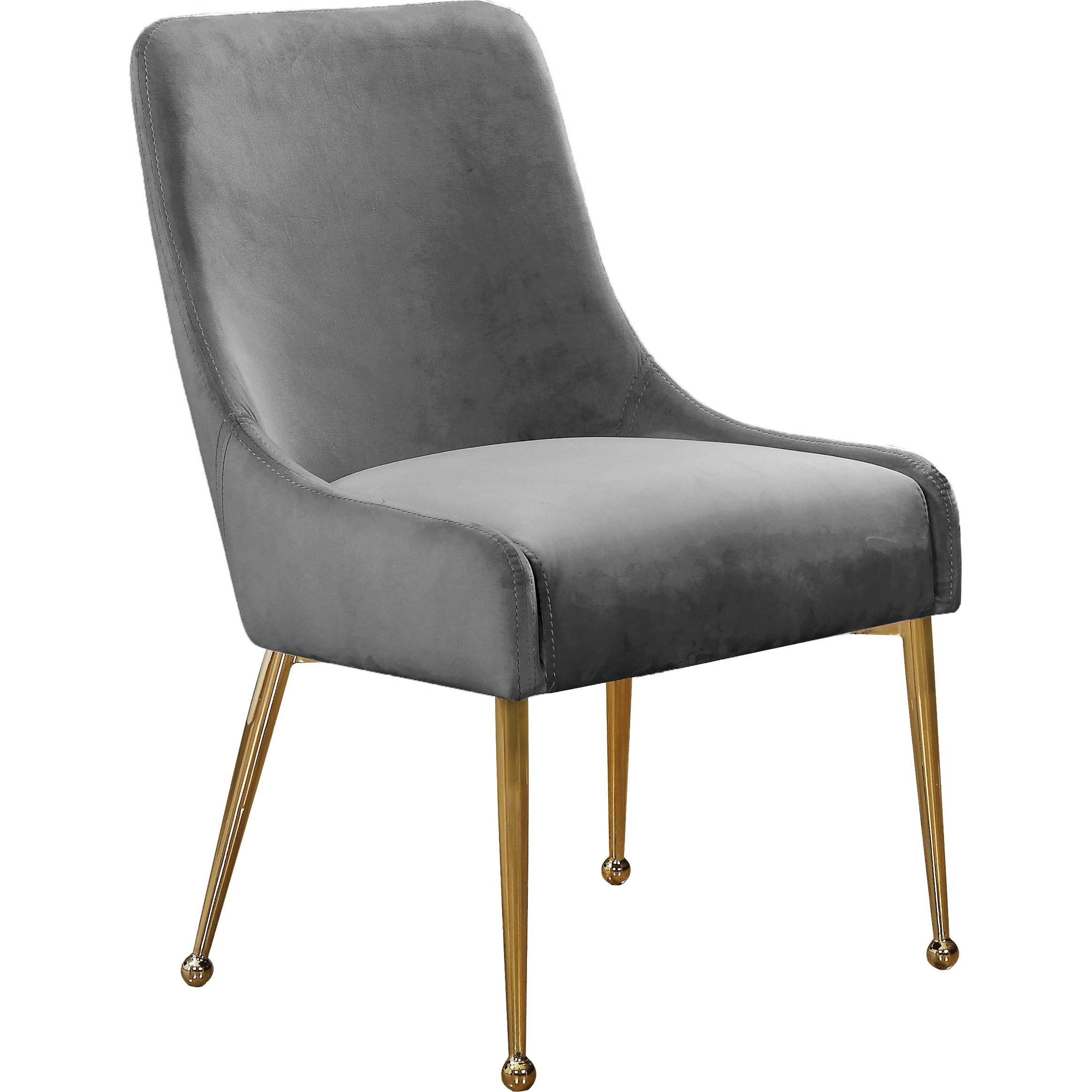 Meridian Owen Grey Velvet Dining Chair