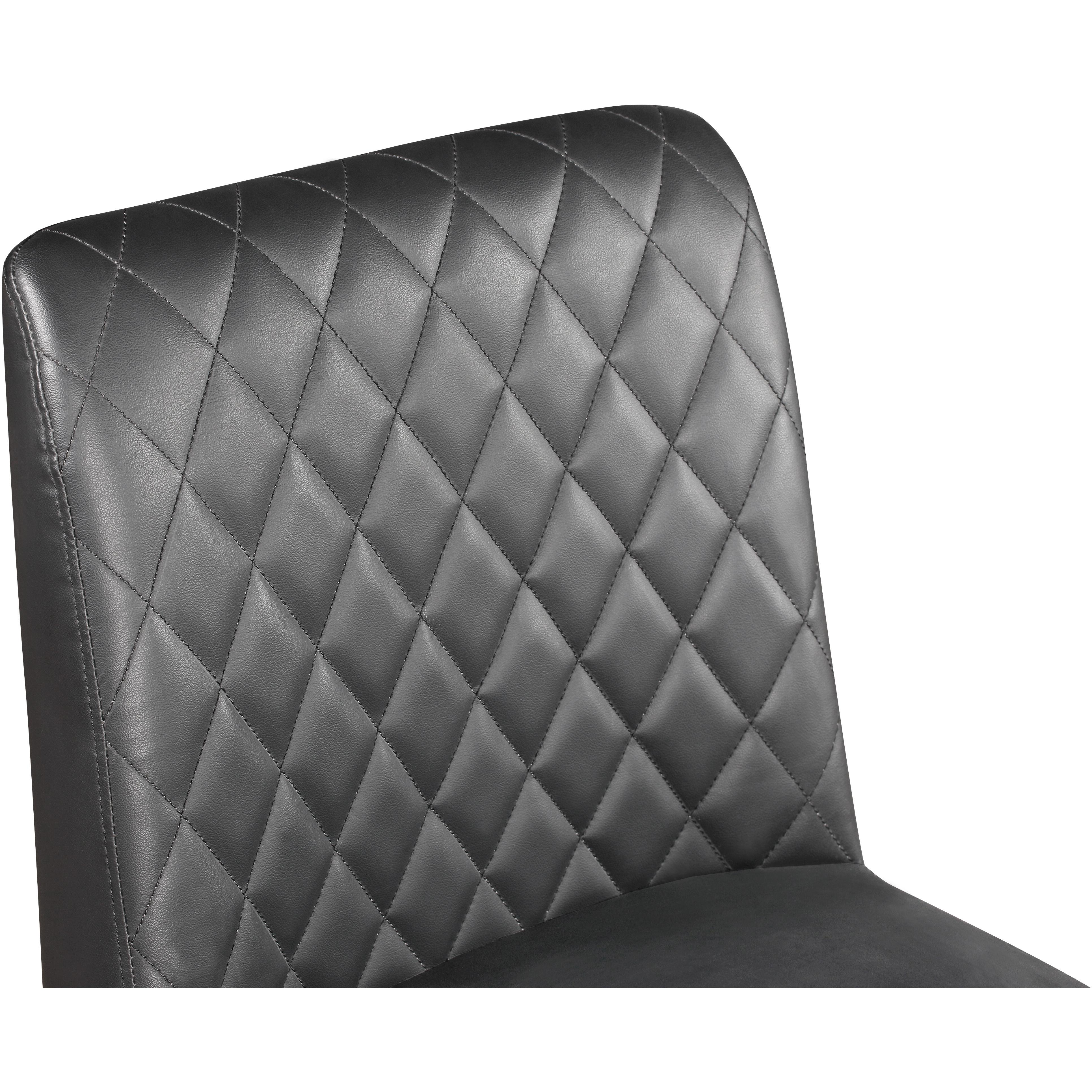 Meridian Bryce Grey Vegan Leather Stool