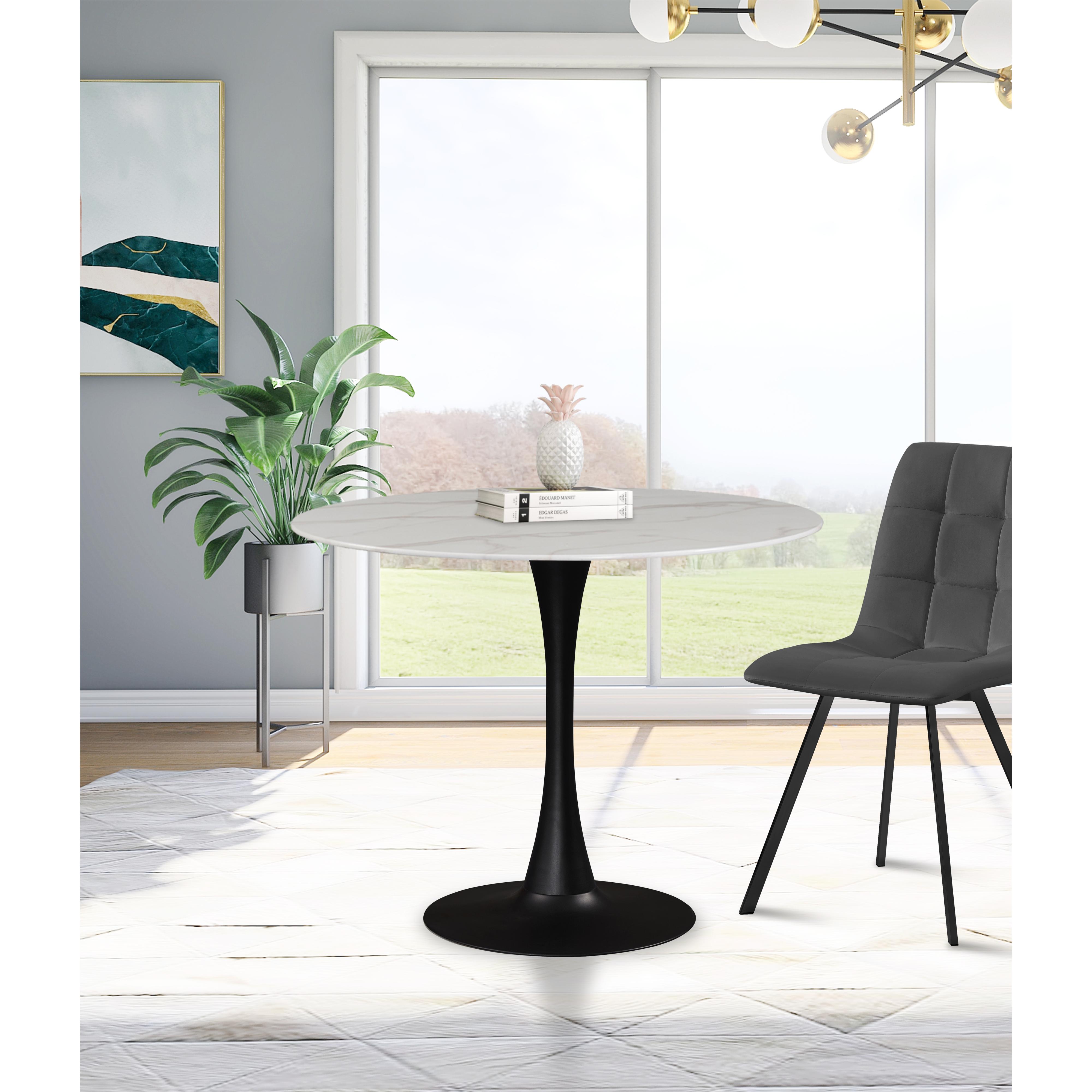 Meridian Holly Matte Black Dining Table (3 Boxes)