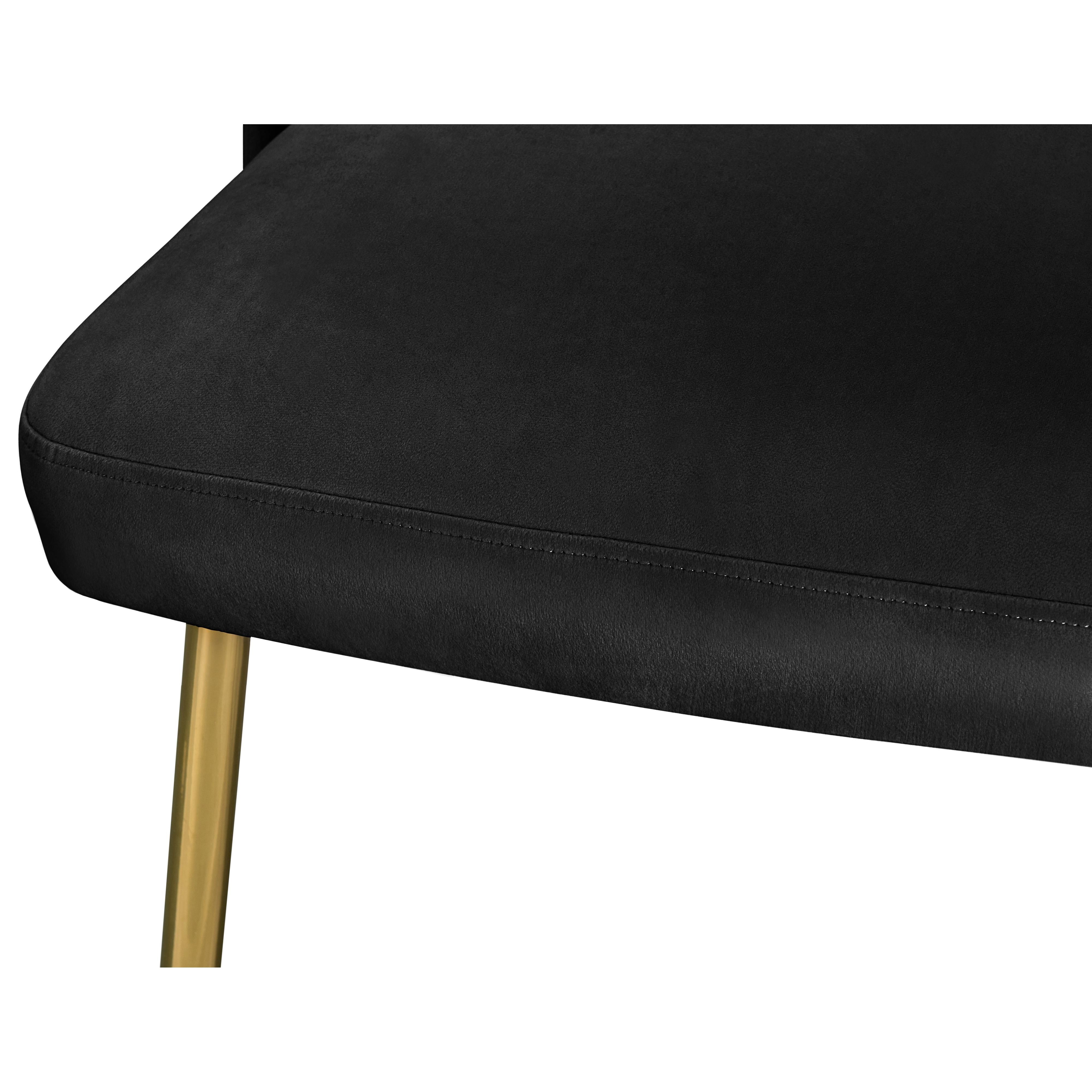Meridian Logan Black Velvet Dining Chair