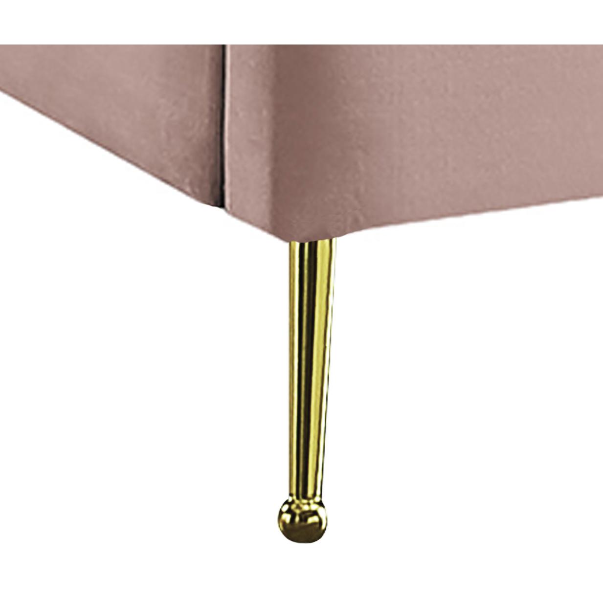 Meridian Lily Pink Velvet King Bed