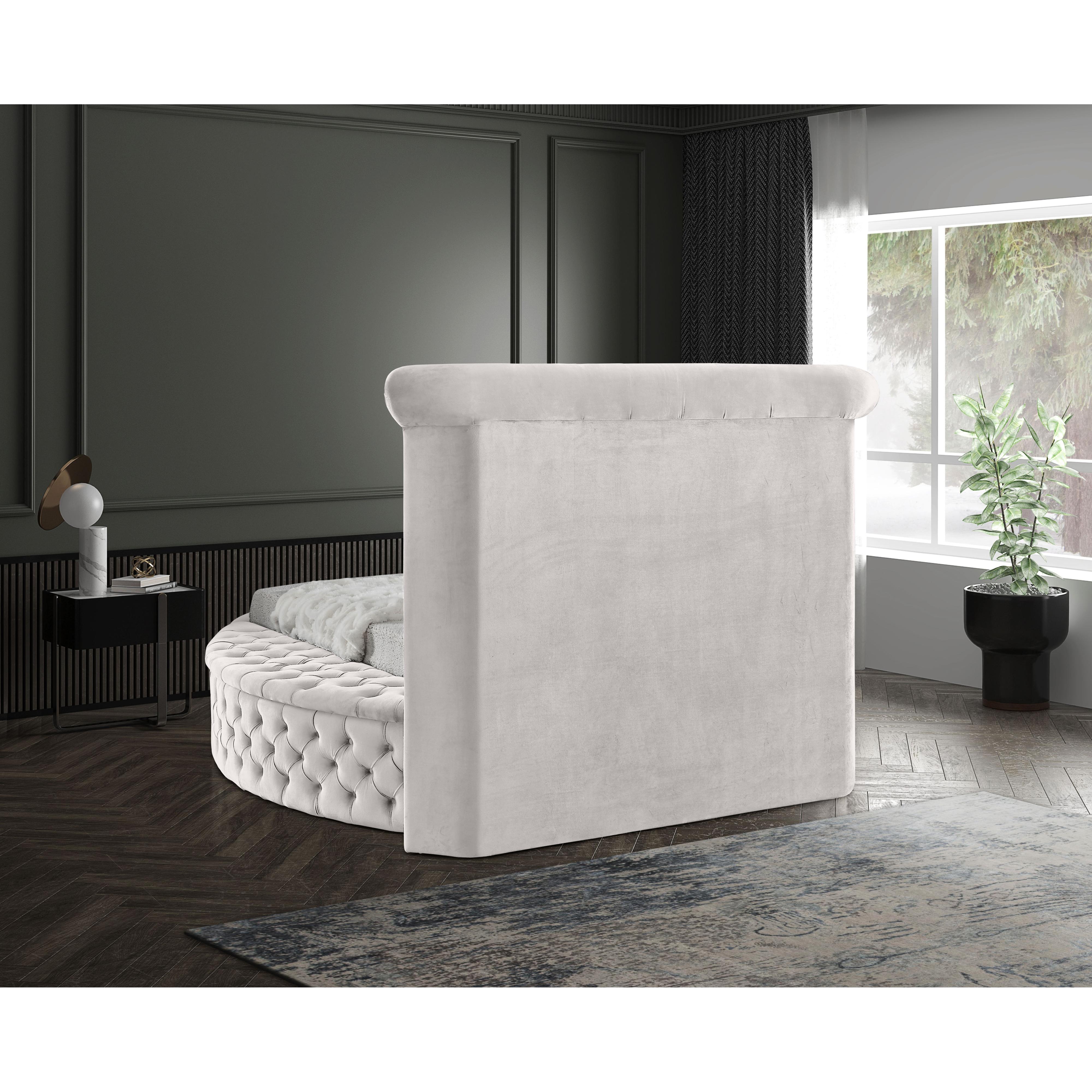 Meridian Luxus Cream Velvet Twin Bed (3 Boxes)