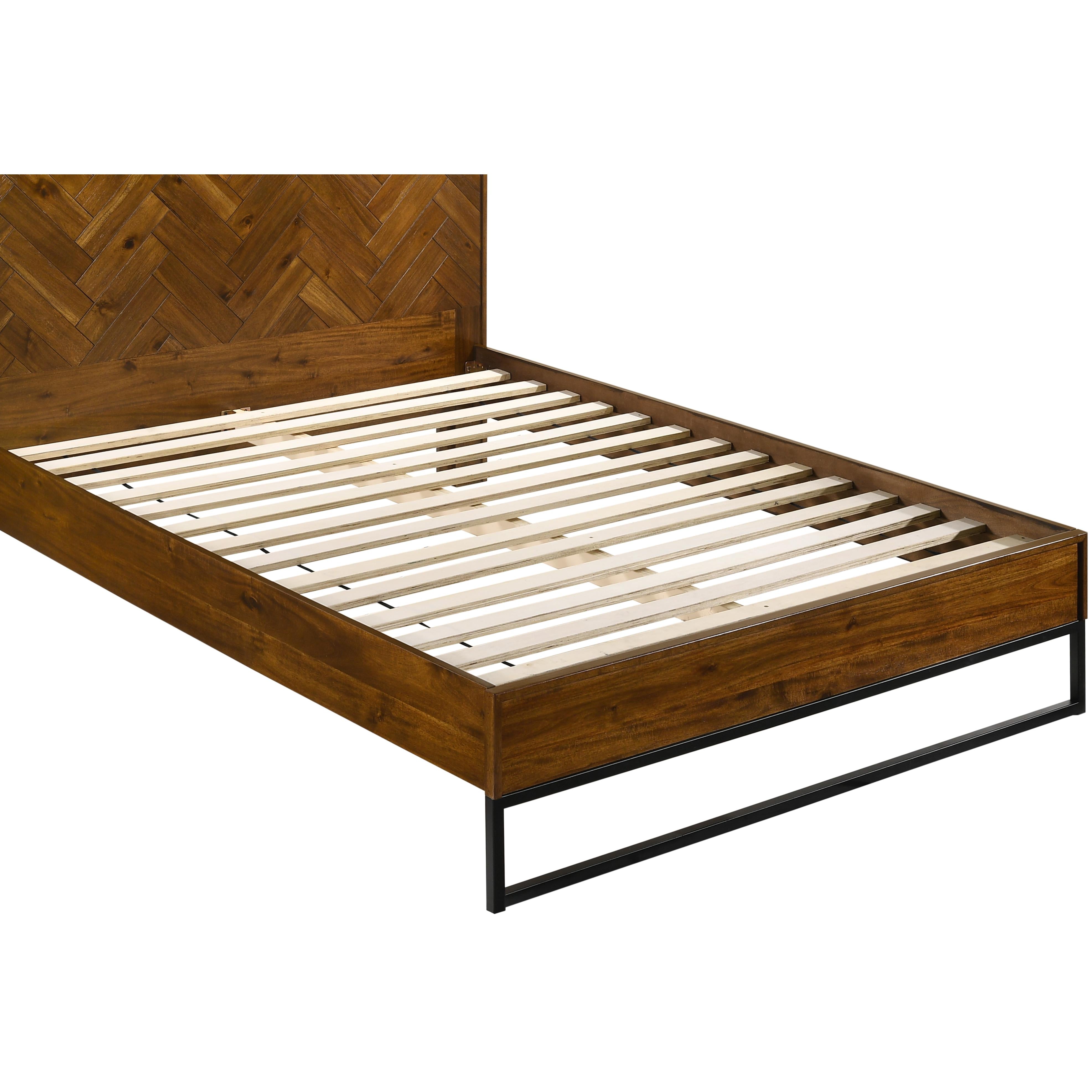 Meridian Reed Antique Coffee King Bed (3 Boxes)