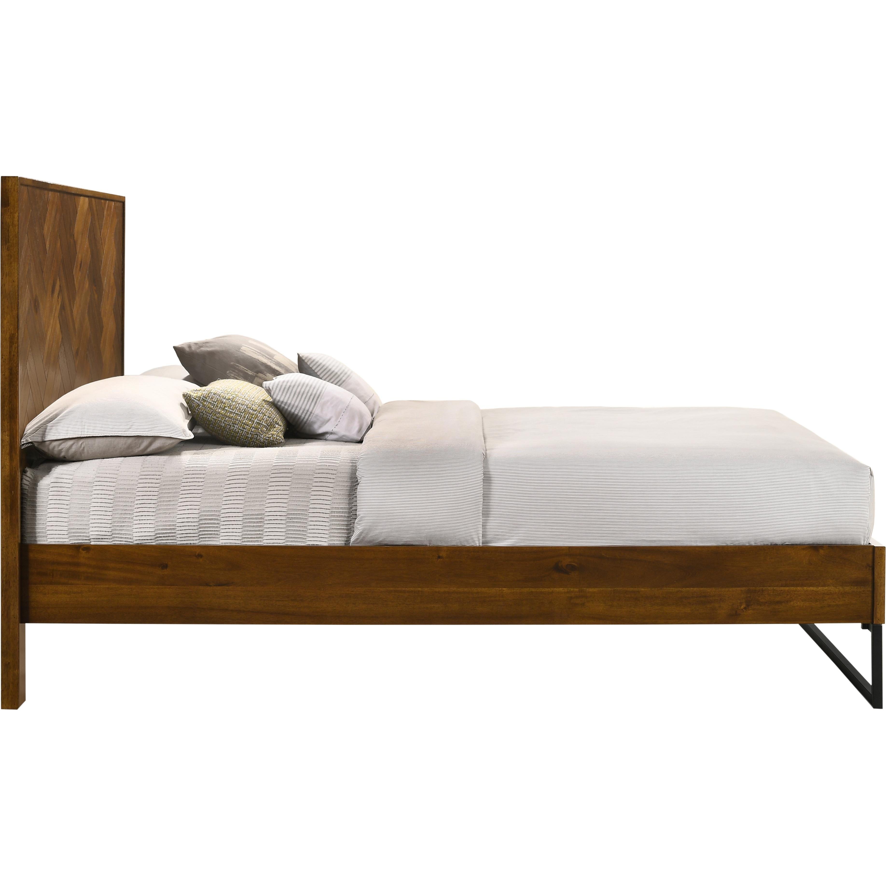 Meridian Reed Antique Coffee Queen Bed (3 Boxes)