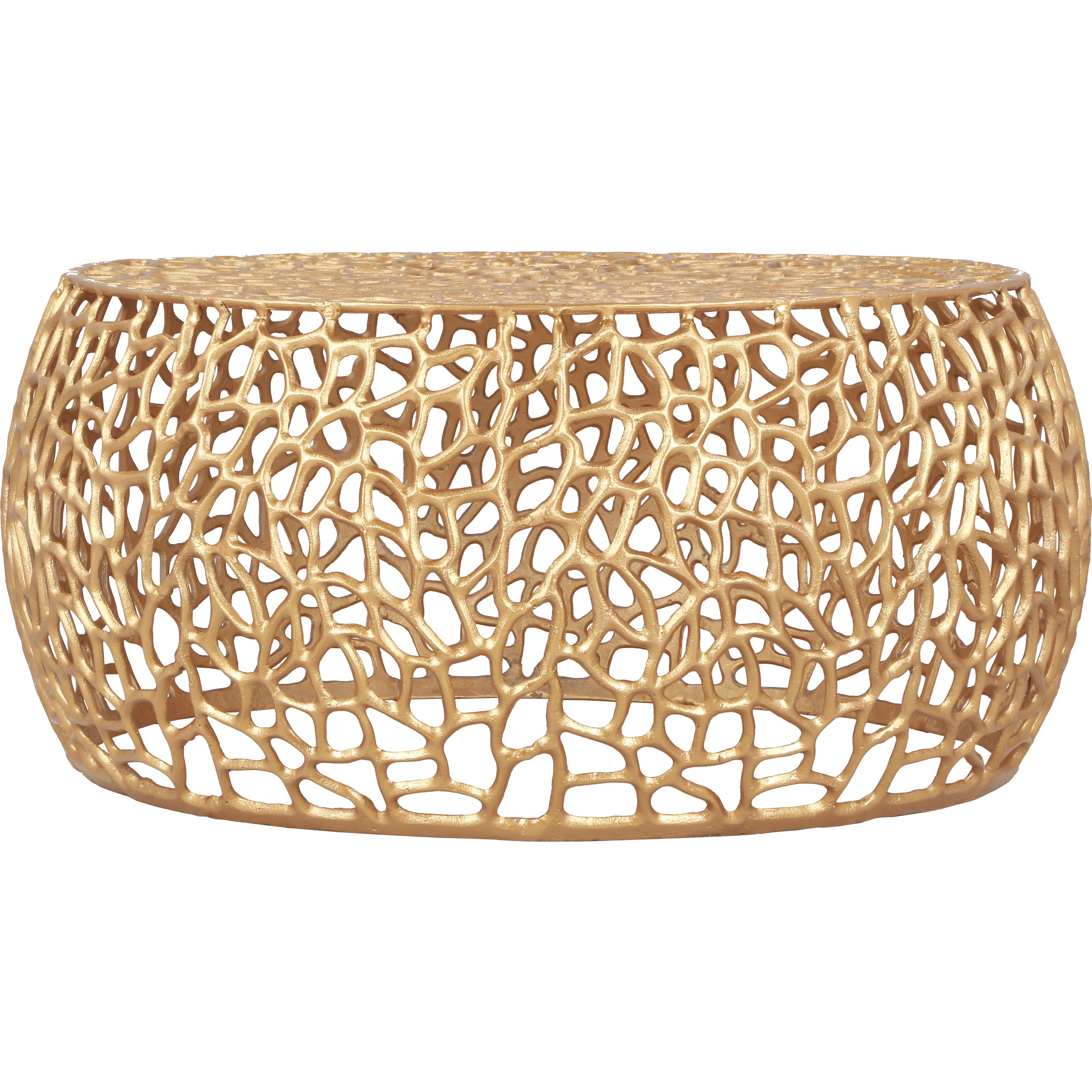 Meridian Priya Gold Coffee Table