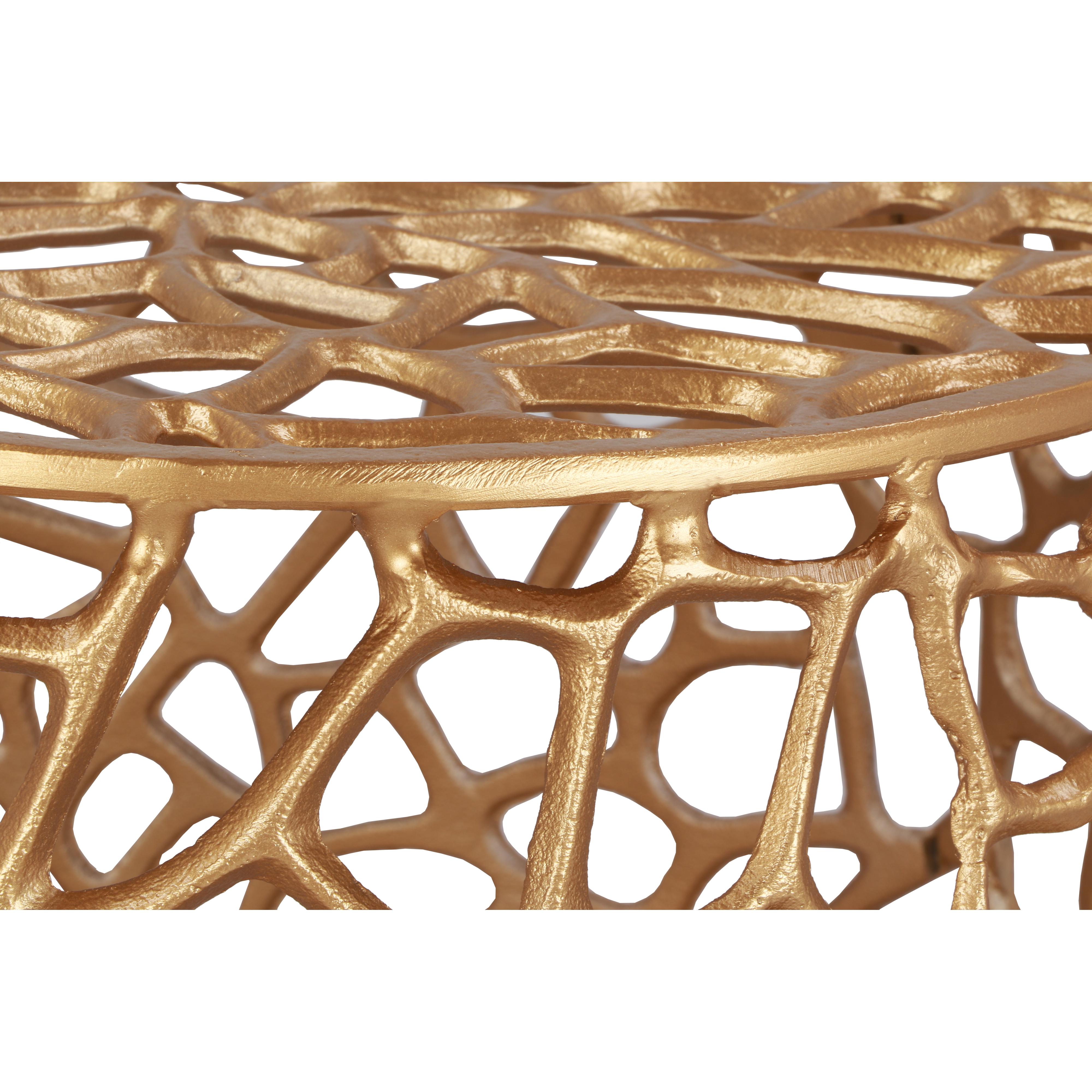 Meridian Priya Gold End Table