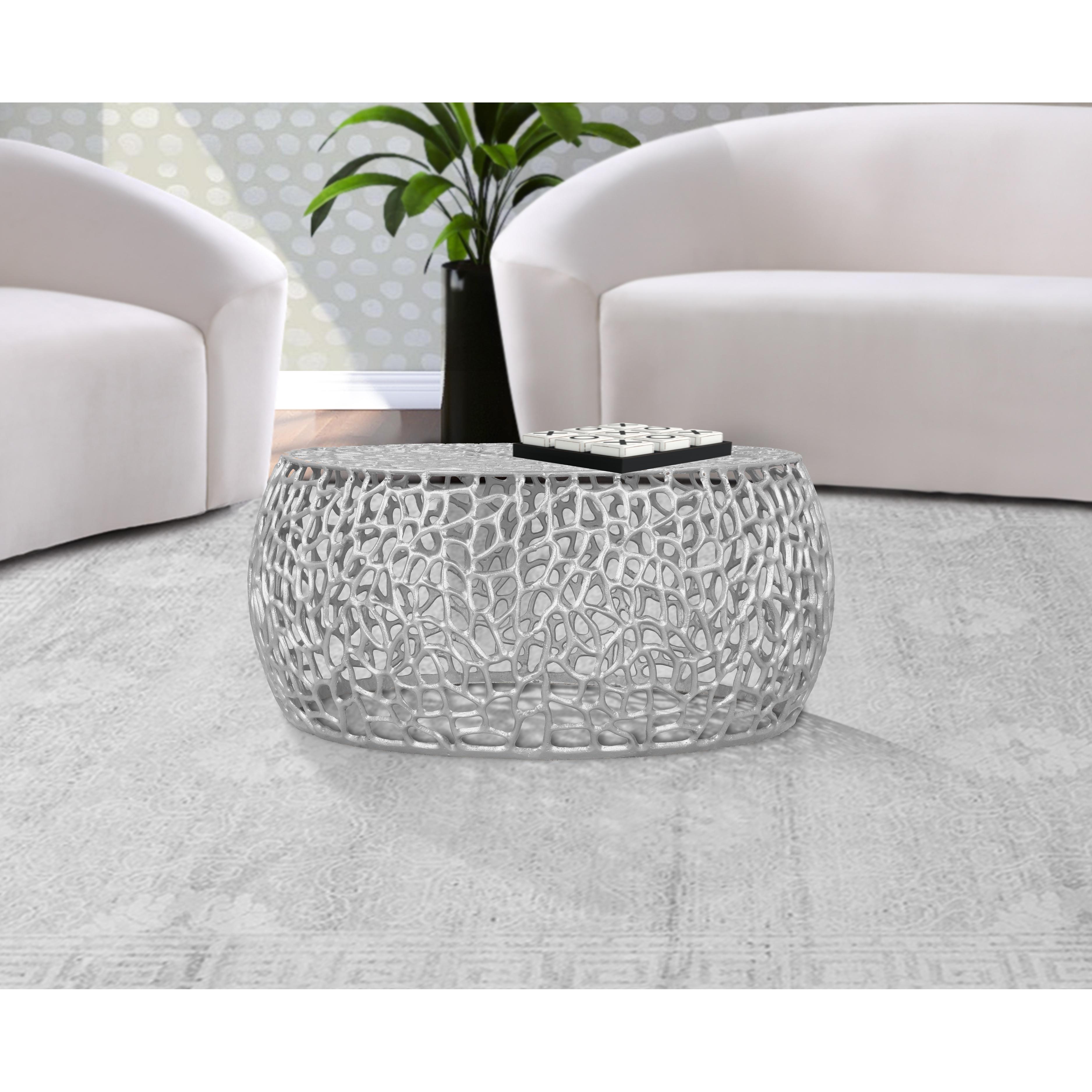 Meridian Priya Silver Coffee Table