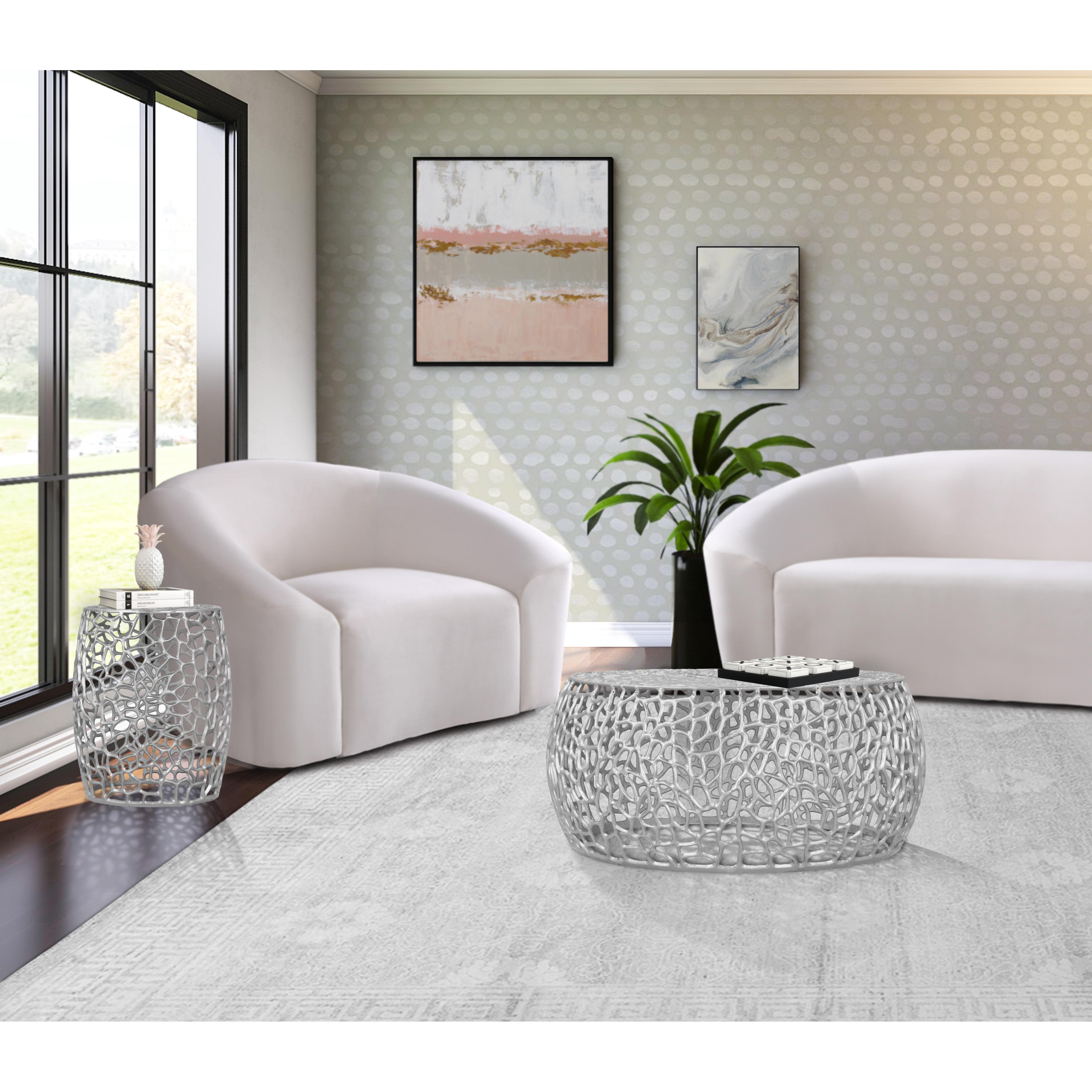 Meridian Priya Silver Coffee Table