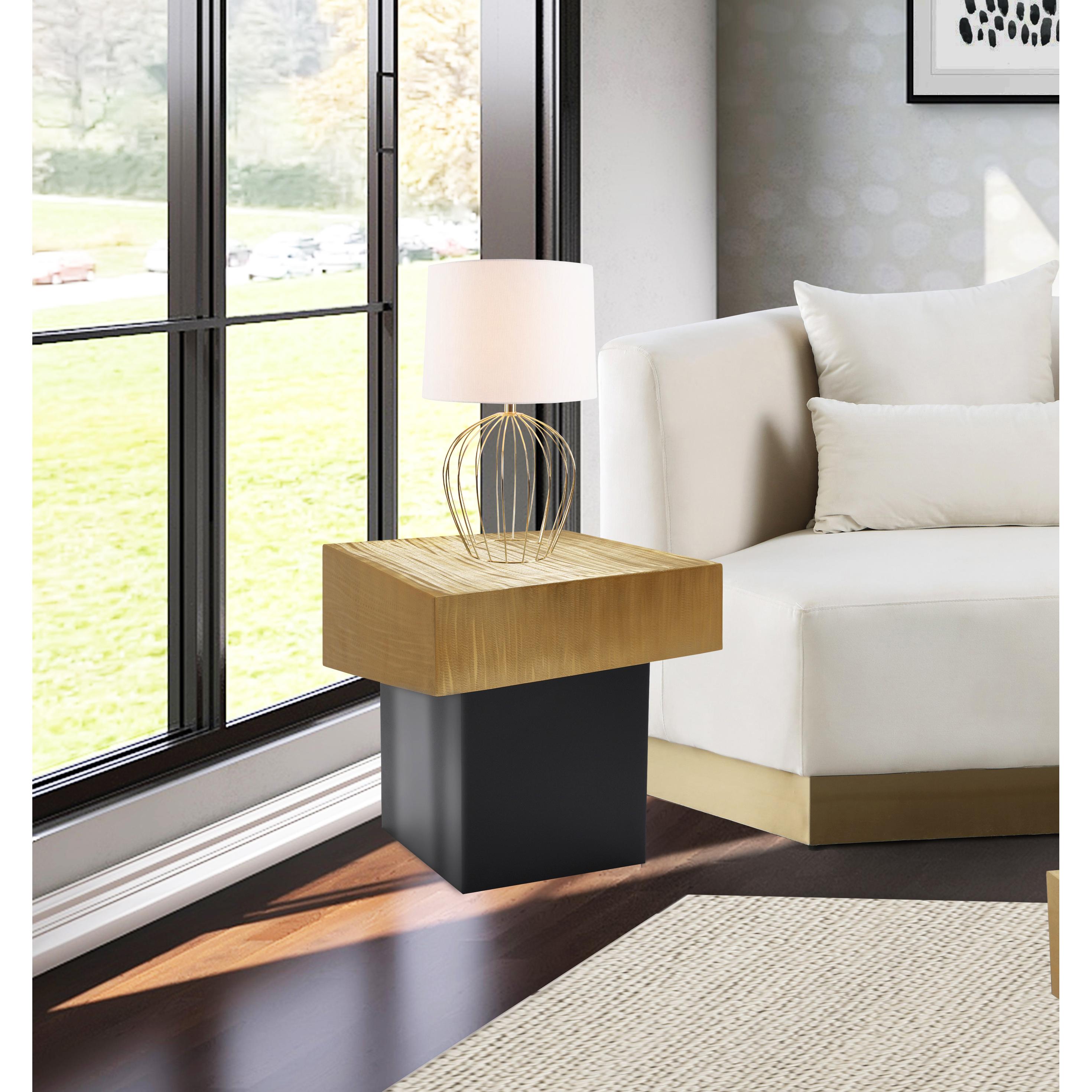 Meridian Palladium Gold End Table