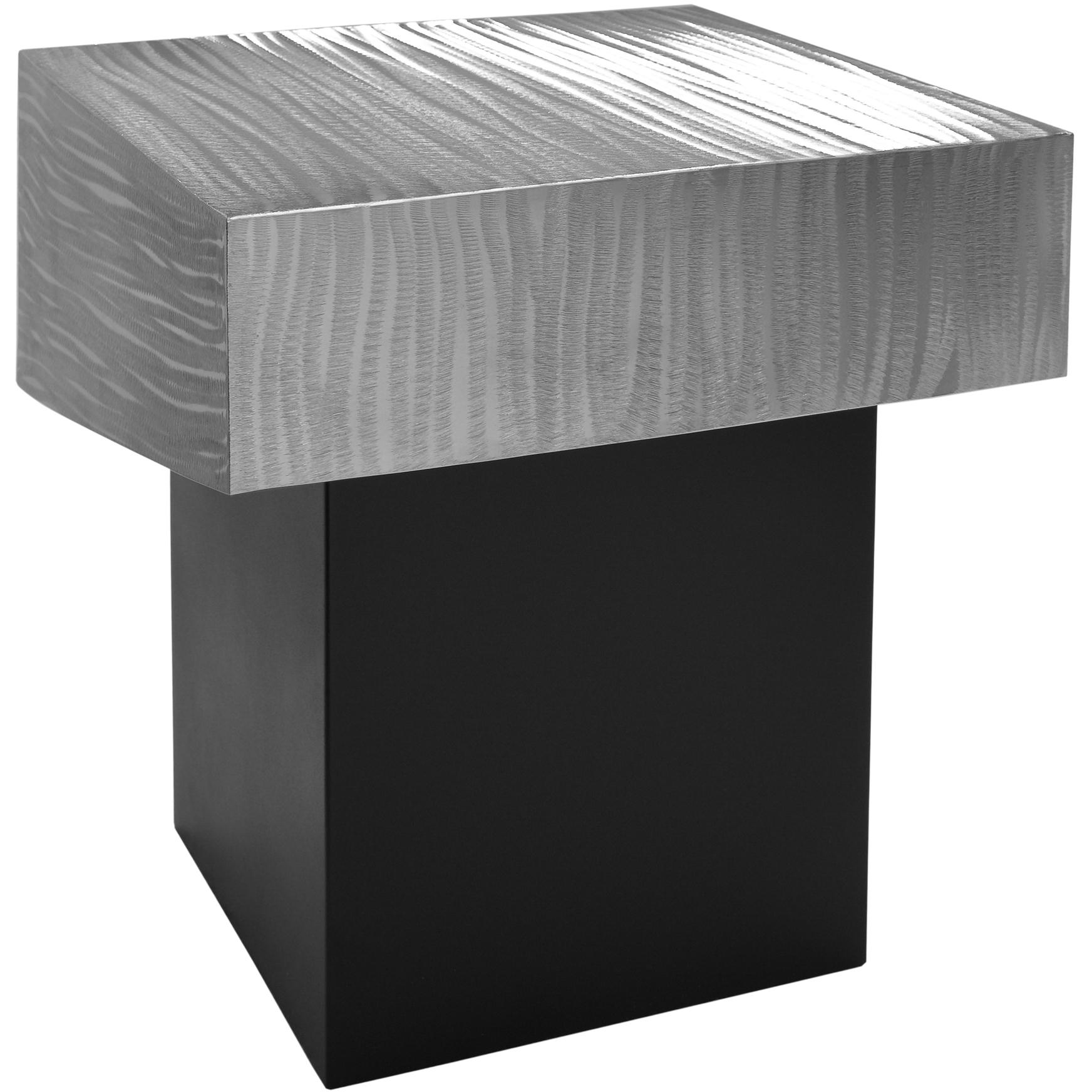 Meridian Palladium Silver End Table