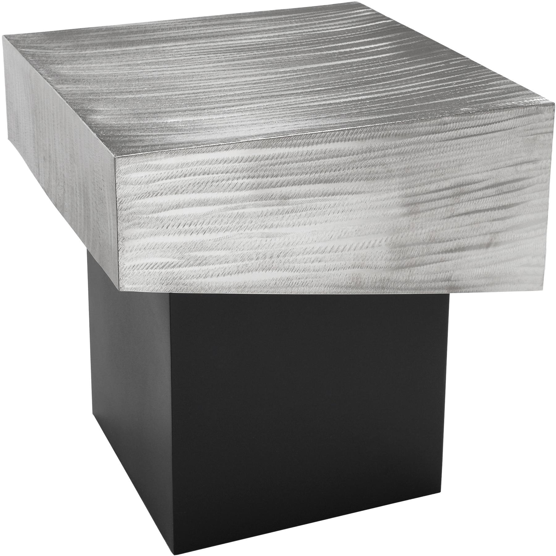 Meridian Palladium Silver End Table