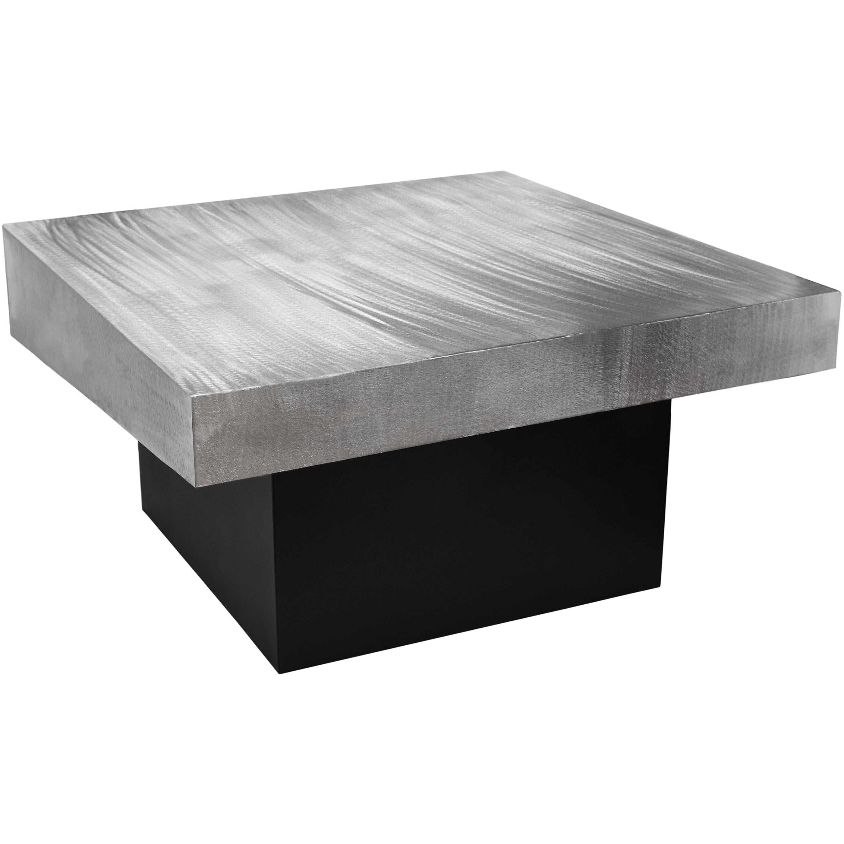 Meridian Palladium Silver Coffee Table