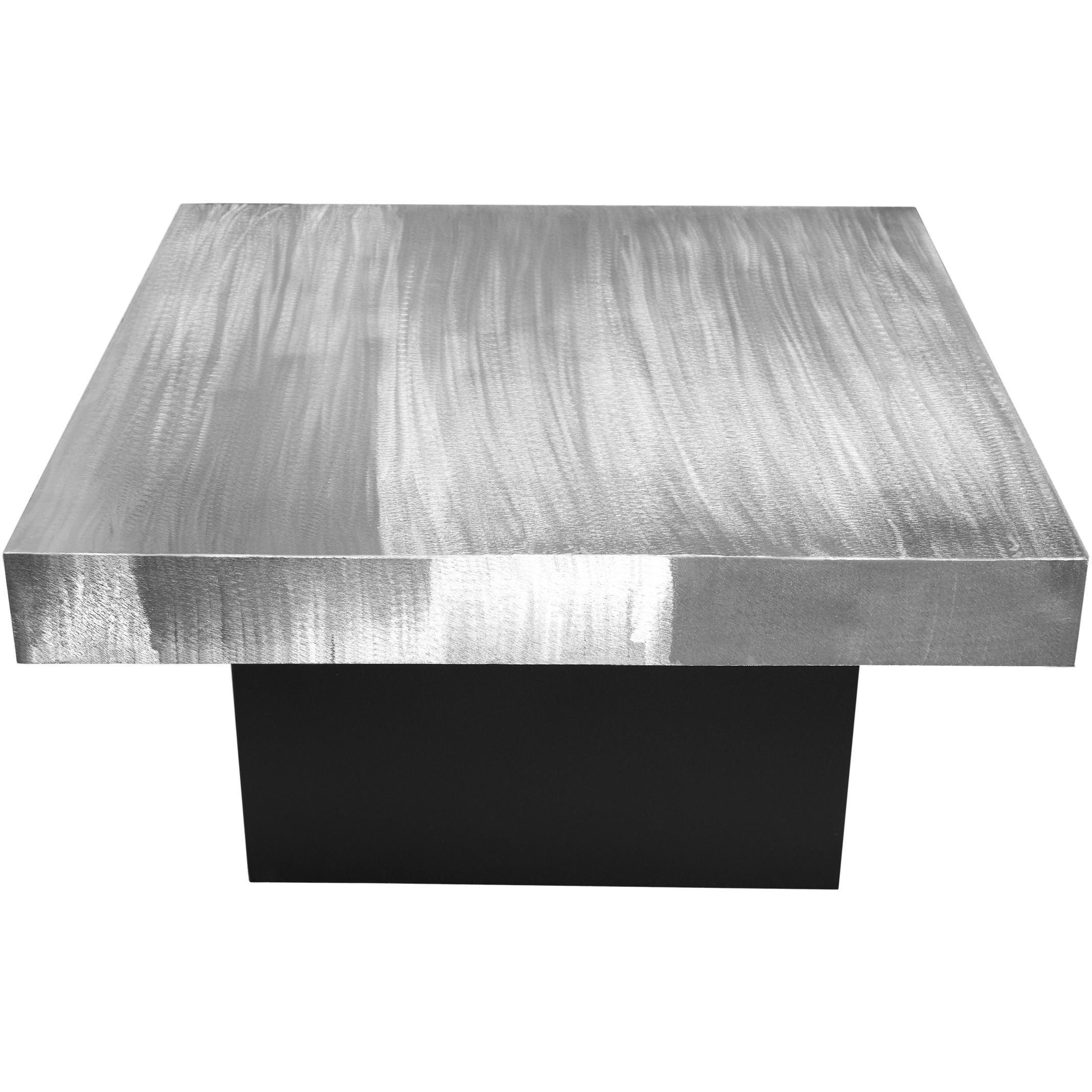 Meridian Palladium Silver Coffee Table