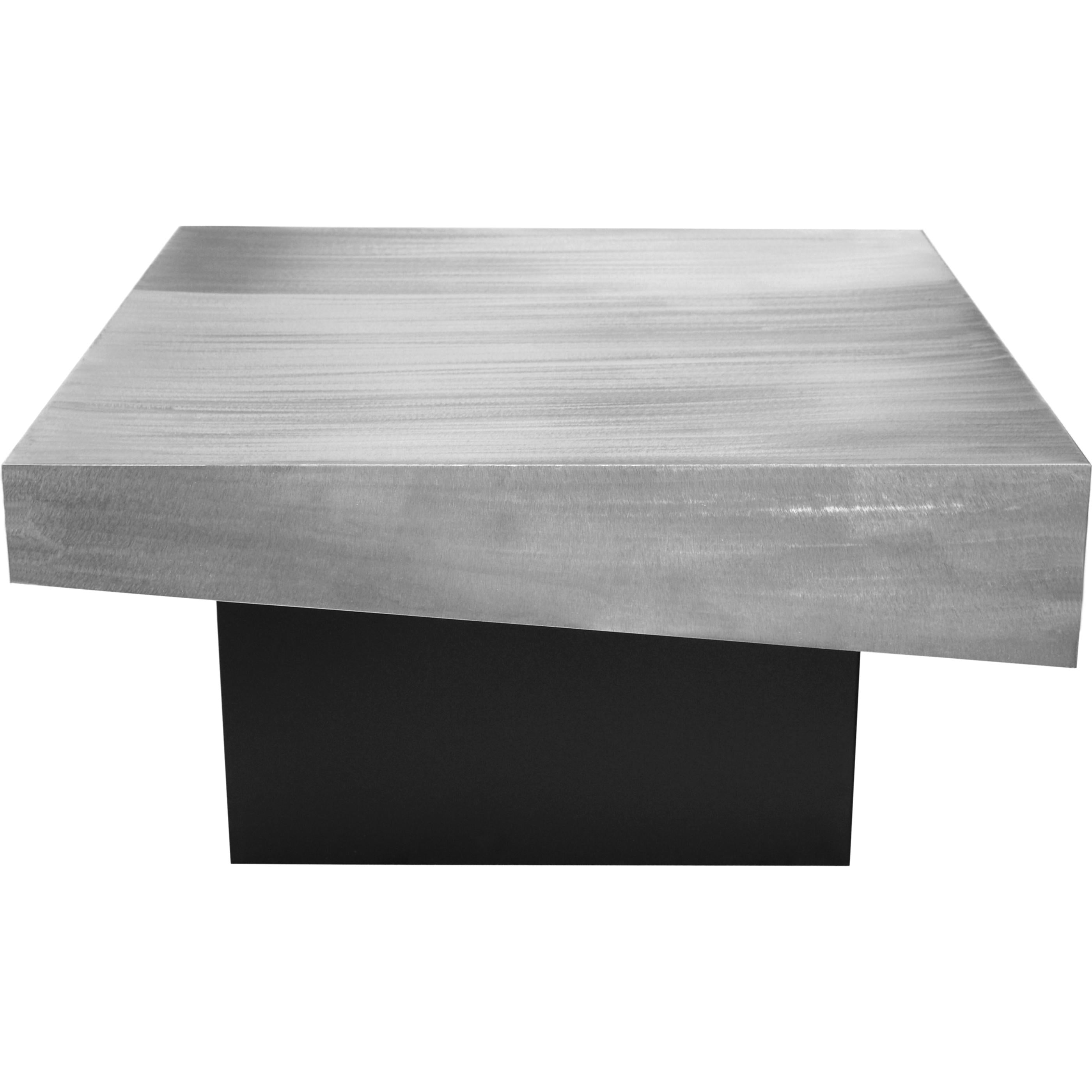 Meridian Palladium Silver Coffee Table