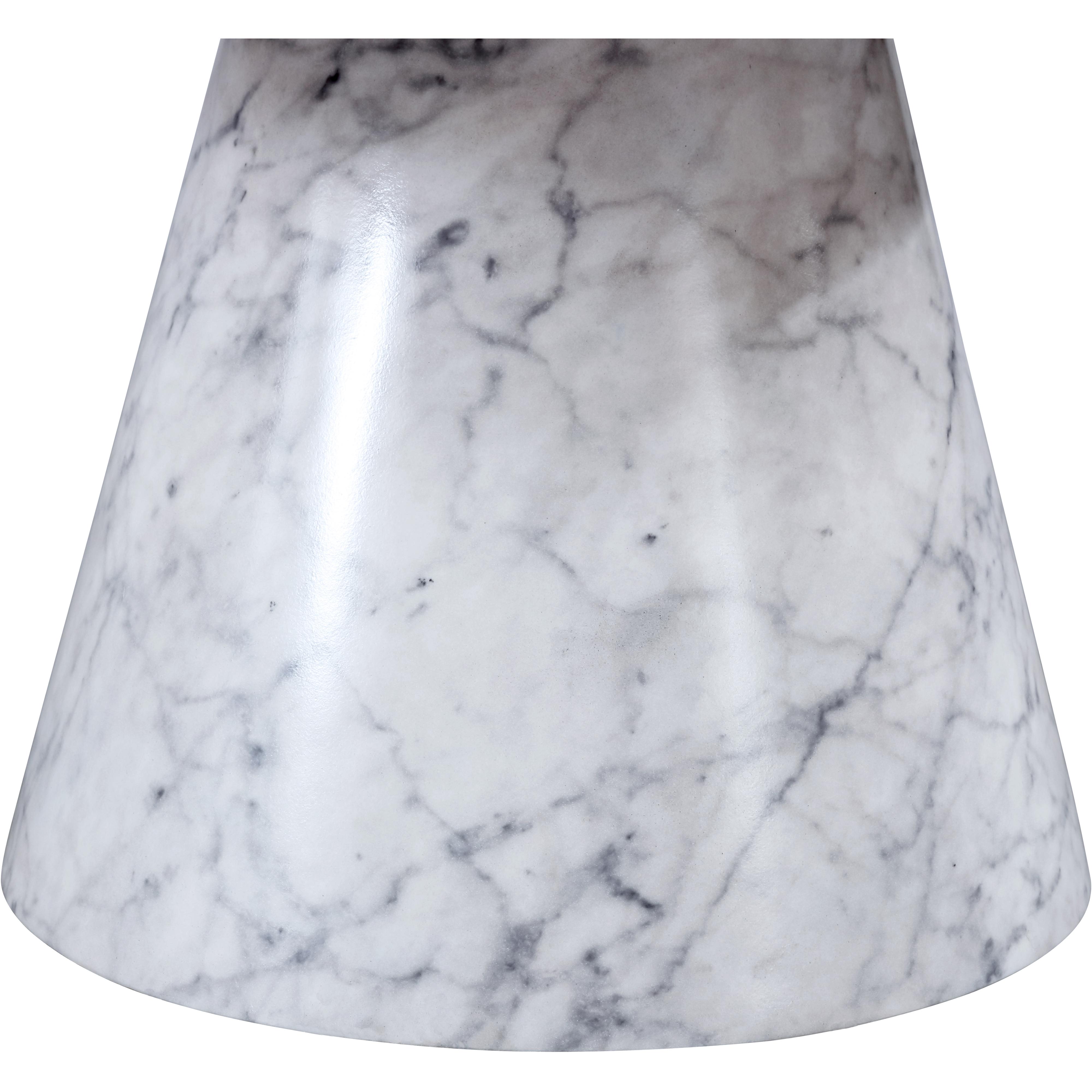 Meridian Omni White Faux Marble Coffee Table