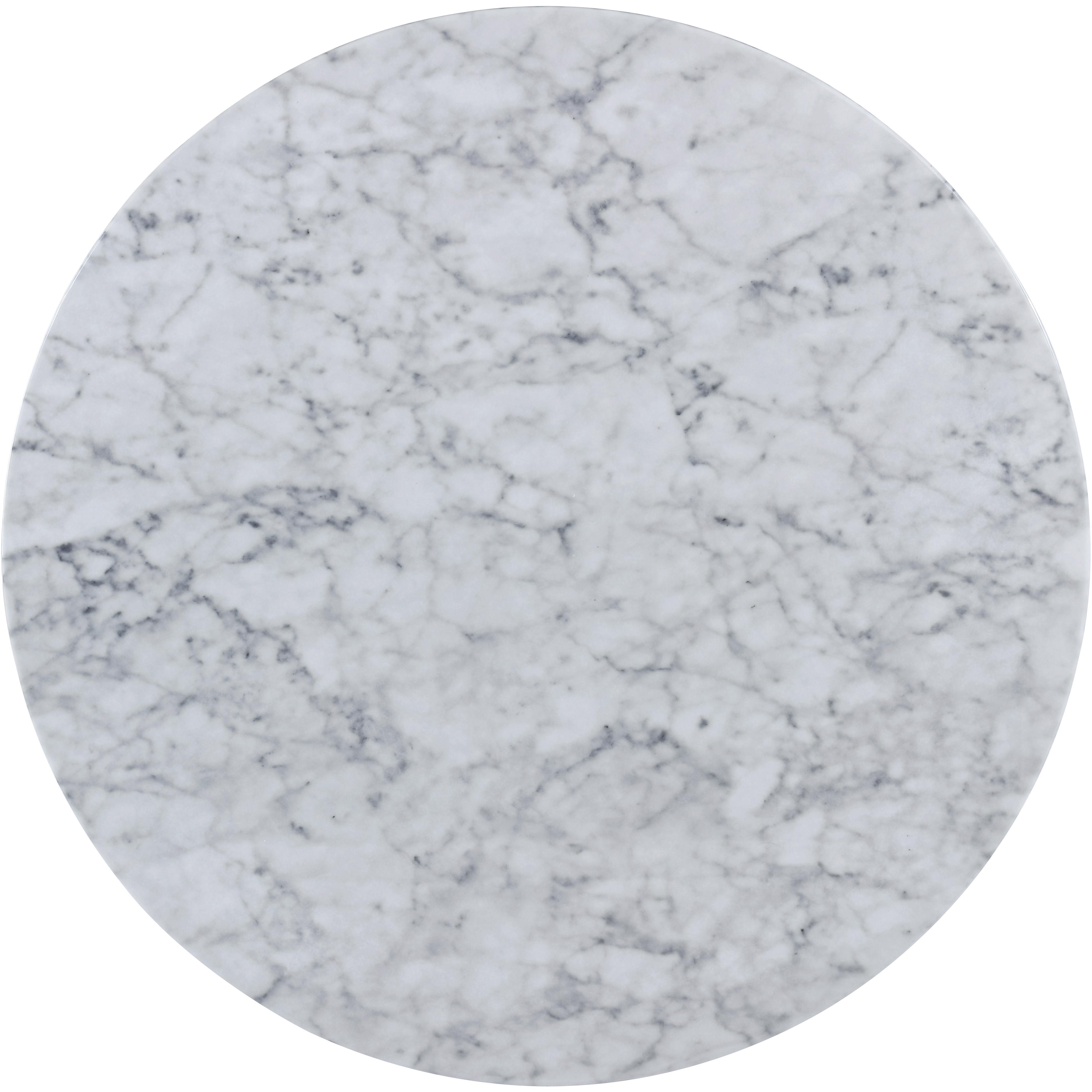 Meridian Omni White Faux Marble Coffee Table