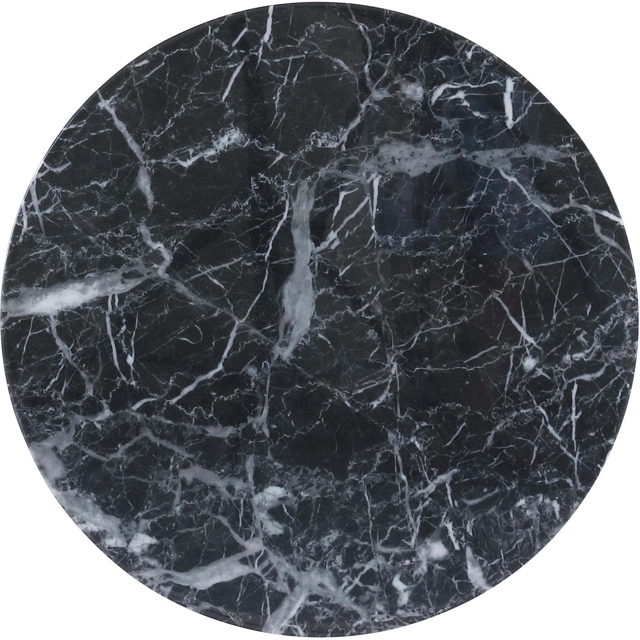 Meridian Omni Black Faux Marble End Table