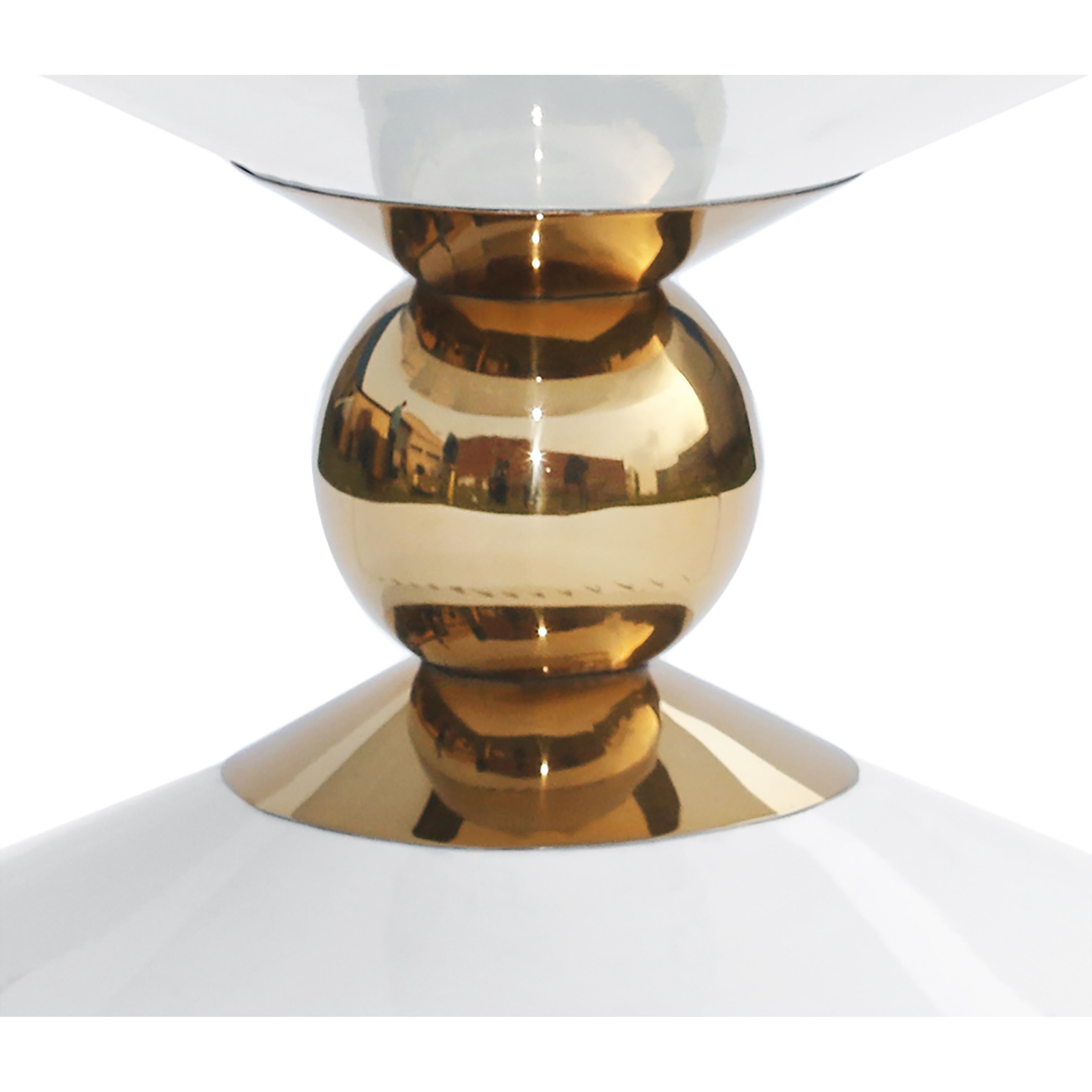 Meridian Malia White / Gold Coffee Table
