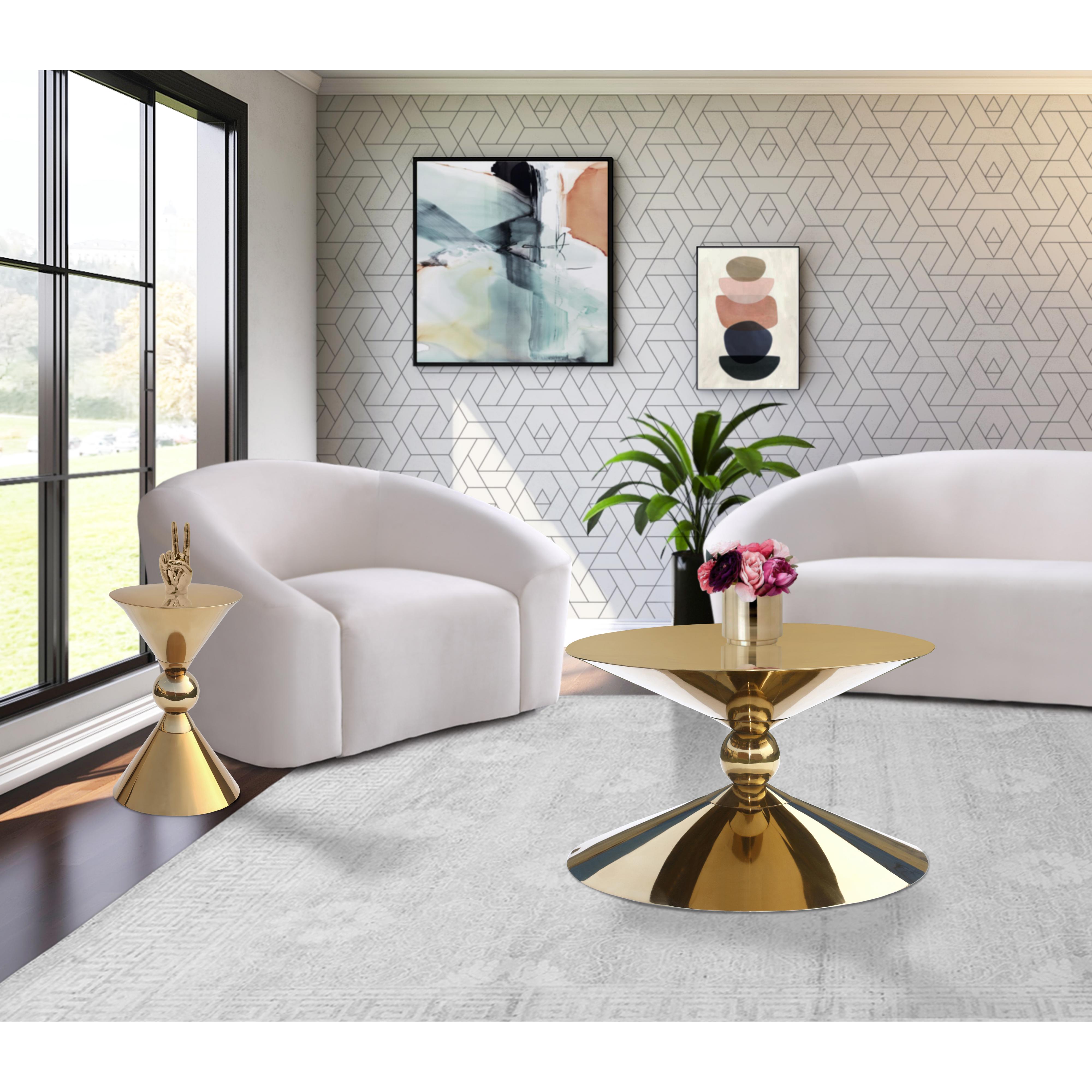 Meridian Malia Gold End Table