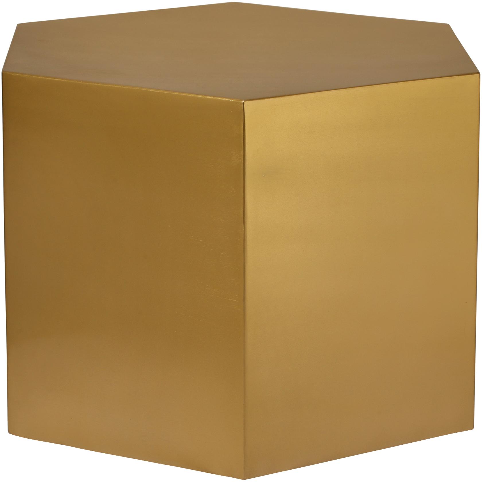 Meridian Hexagon Brushed Gold Coffee Table