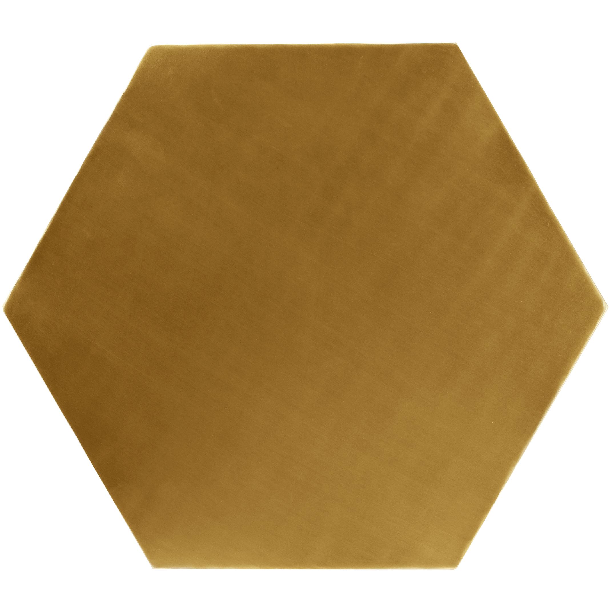 Meridian Hexagon Brushed Gold End Table