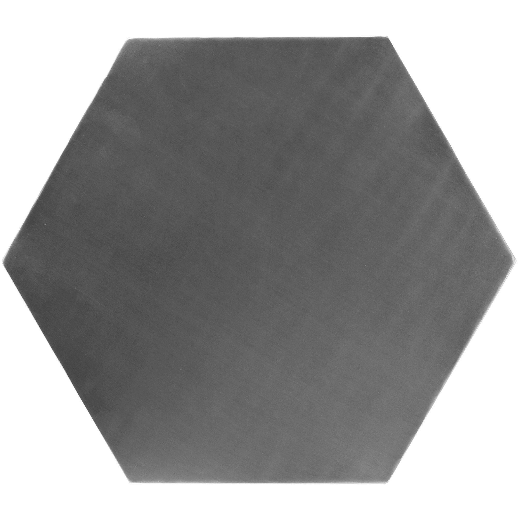 Meridian Hexagon Brushed Chrome End Table