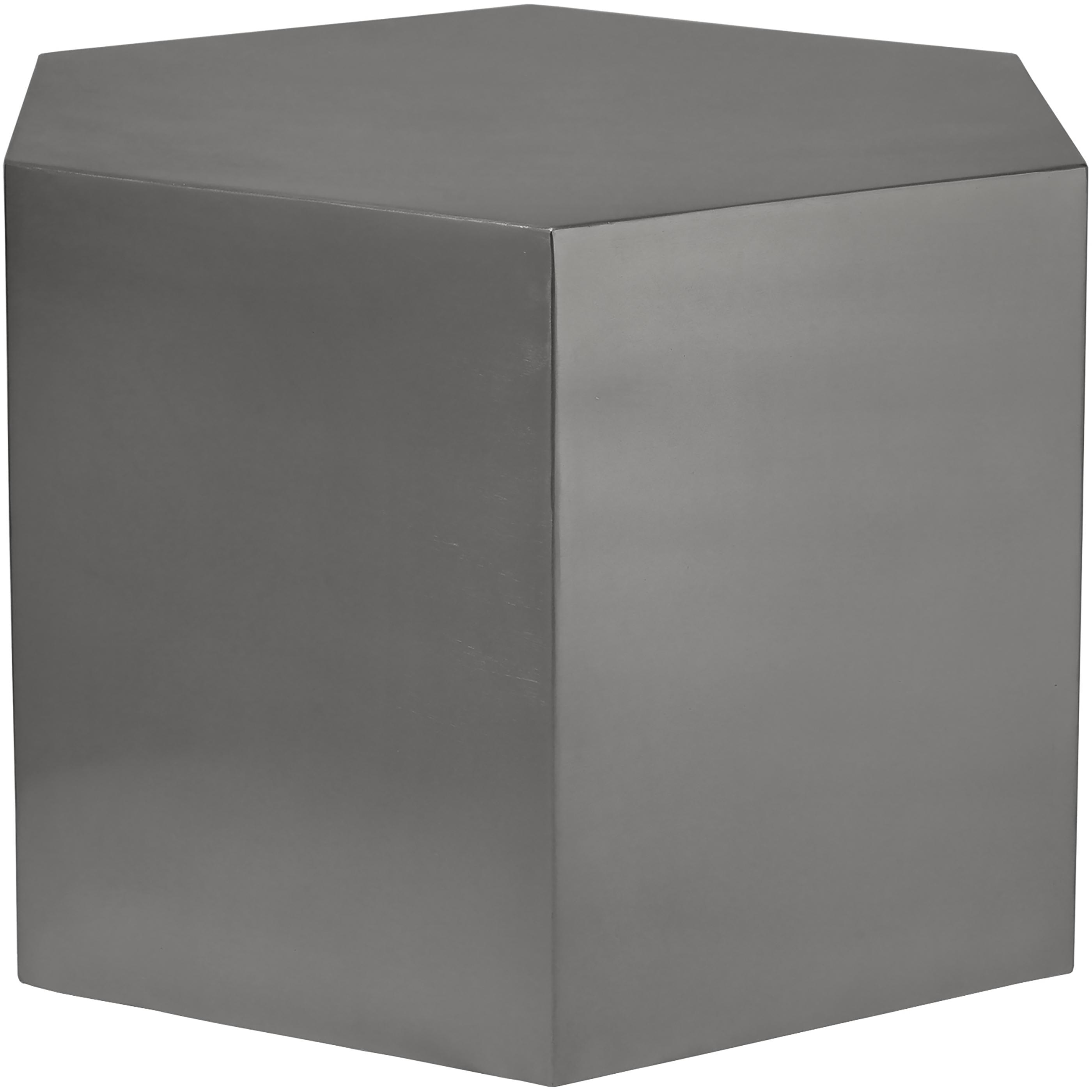 Meridian Hexagon Brushed Chrome Coffee Table