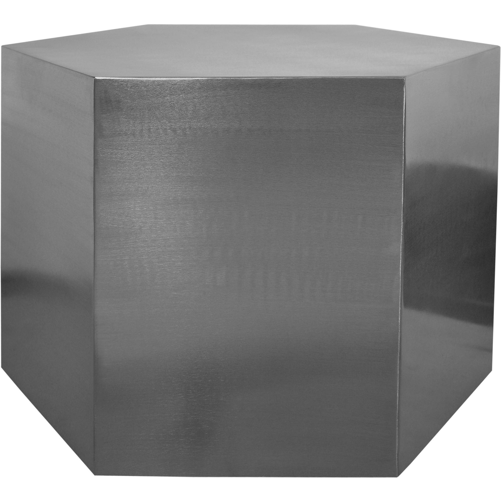 Meridian Hexagon Brushed Chrome Coffee Table