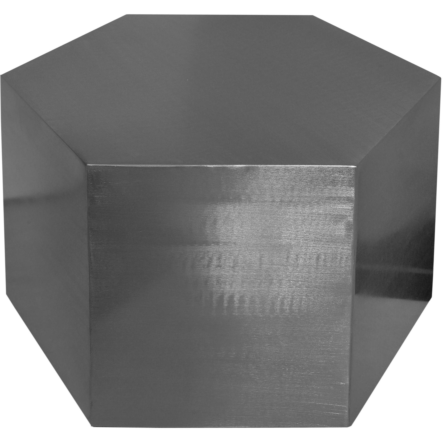 Meridian Hexagon Brushed Chrome Coffee Table