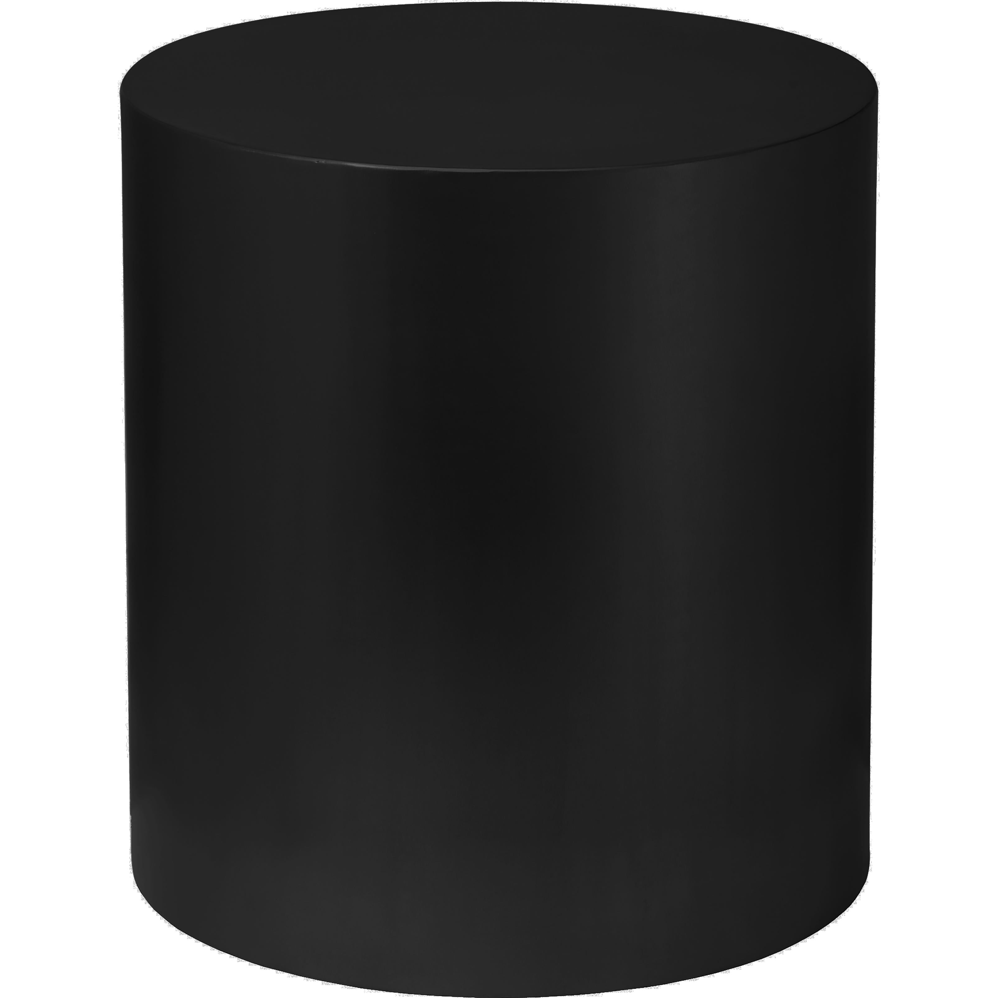 Meridian Cylinder Matte Black End Table